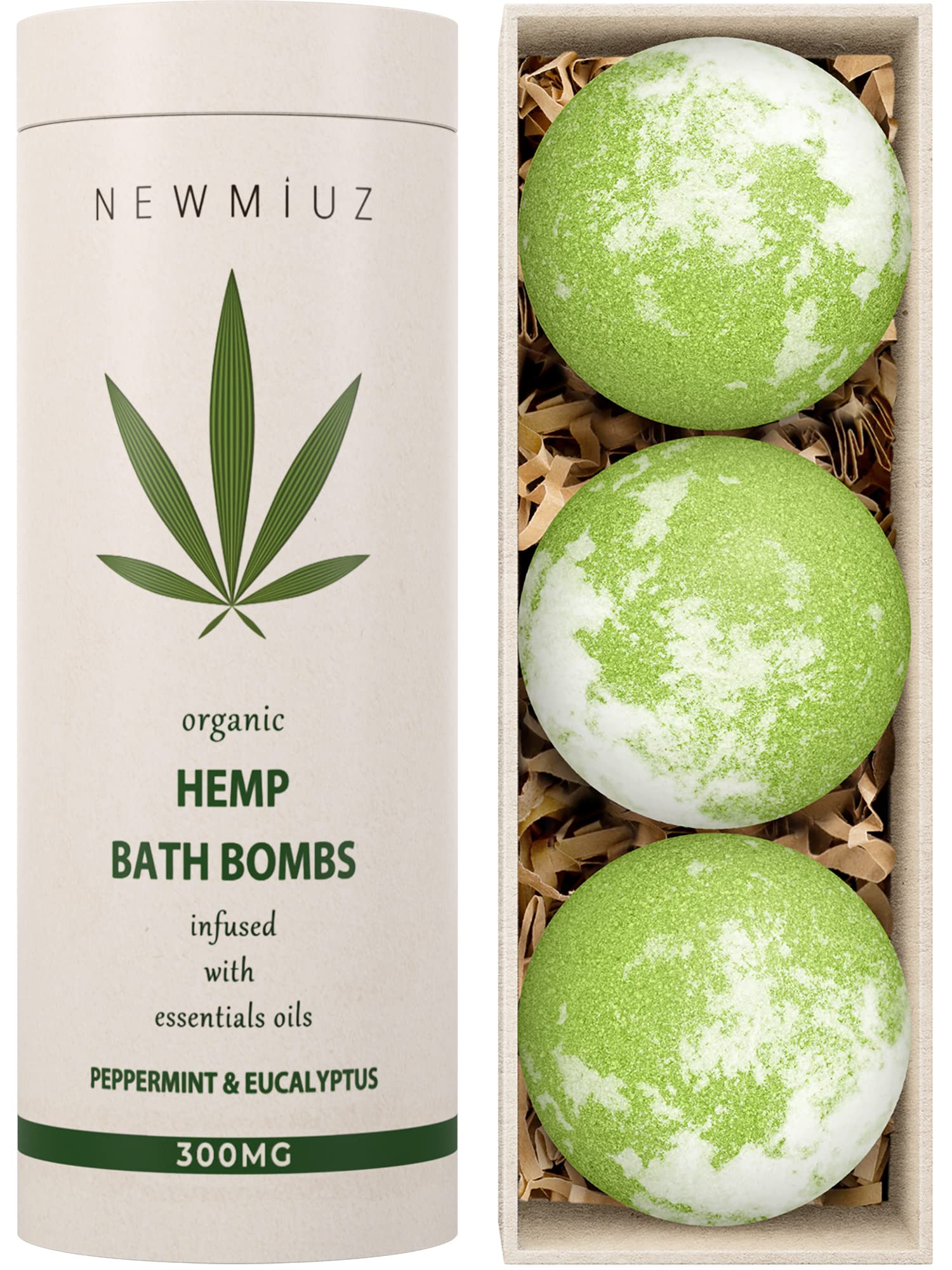 Organic Hemp Bath Bombs Infused Peppermint Eucalyptus Essential Oil Luxurious Bath Essentials Gifts for Dry Skin Immerse Yourself in A Blissful Spa