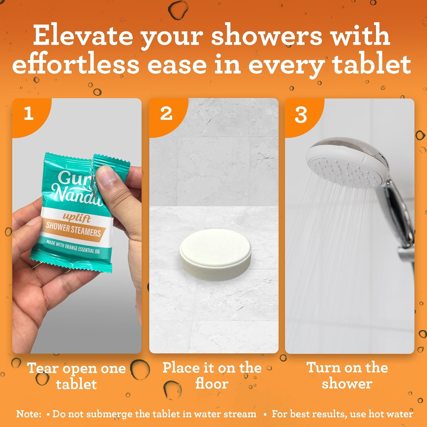 GuruNanda Breathe Shower Steamer Tablets (Pack of 10) - 100% Natural Eucalyptus Essential Oil helps with Congestion and Basil Supports Stress Relief & Mental Clarity - Perfect for Home Spa & Self Care