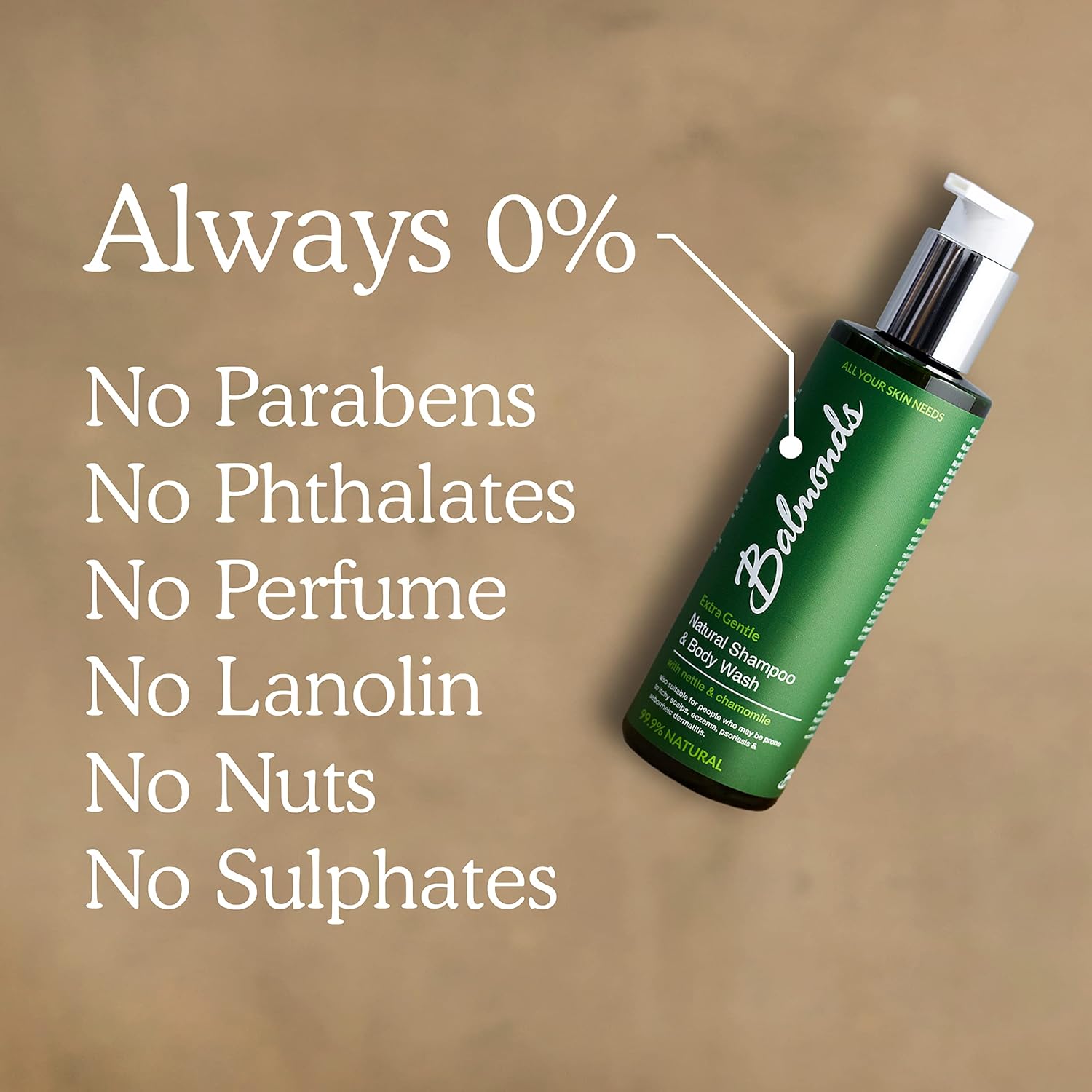 Balmonds - Bath & Body Oil - 6.8fl.oz. (200ml) - 100% Natural Skin Oil - With Chamomile & Lavender - Vegan - Free From Fragrance - All Skin Types