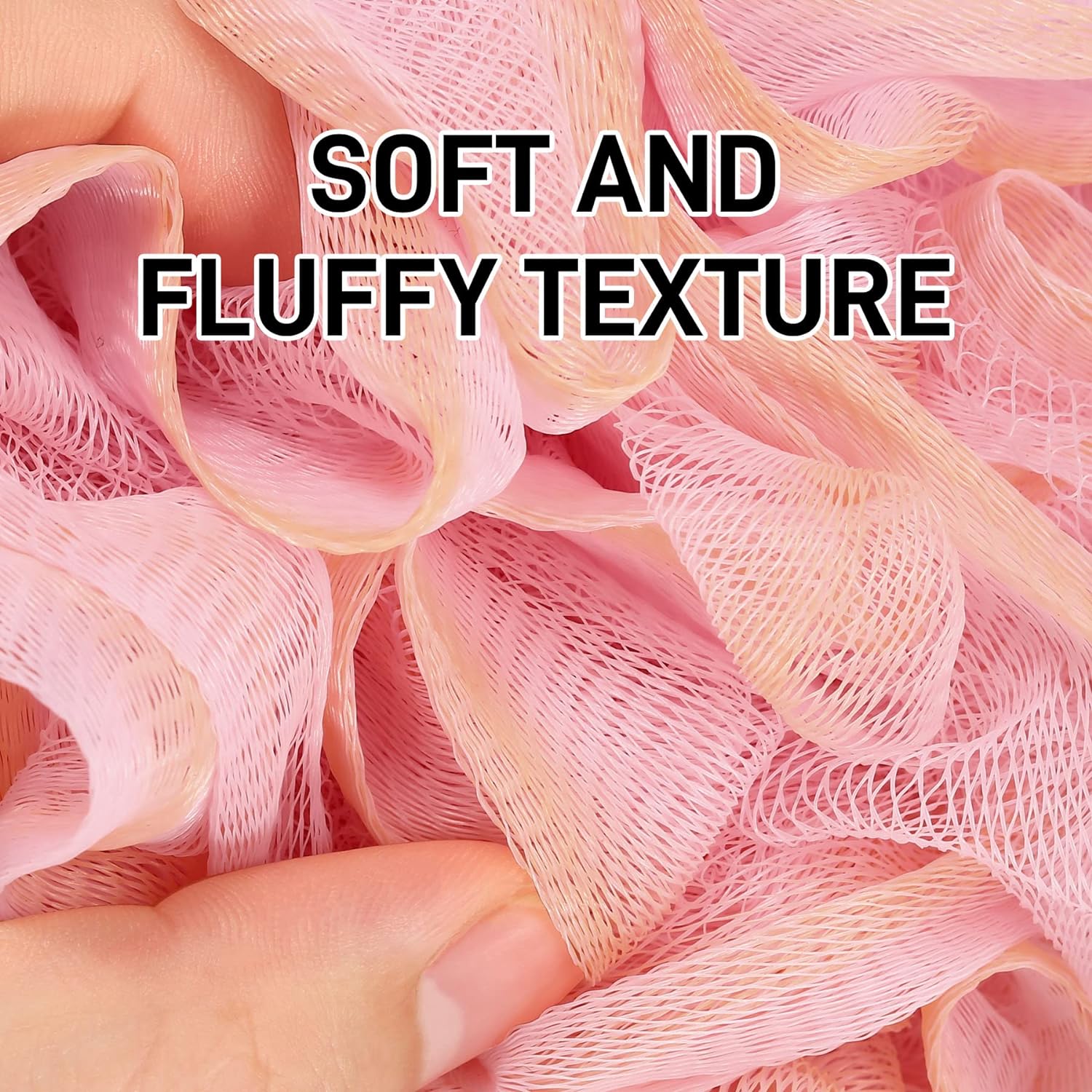 Shower Loofah Bath Sponge 75g - 4 Pack Large Soft Nylon Mesh Puff for Men, Loofah Shower Exfoliating Scrubber Pouf, Full Cleanse, Beauty Bathing Accessories