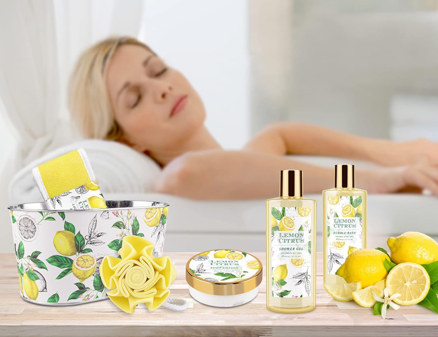 Home Spa Gift Basket, Bath Spa Kit for Women, with Body Lotion, Shower Gel, Bubble Bath, Body Scrub, Bath Salt, Bath Bomb, Bath Gift Set for Mother, Wife Her, with Magnolia and Jasmine Scent