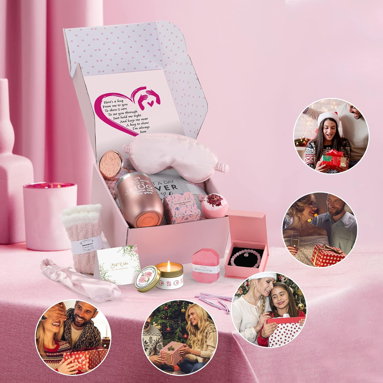 Care Package for Women, Get Well Soon Gifts for Women, Birthday Gifts for Women, Gift Basket for Women, Self Care Gifts Cheer Up Gifts for Women, Thinking of You Gifts for Women w/Tumbler Blanket