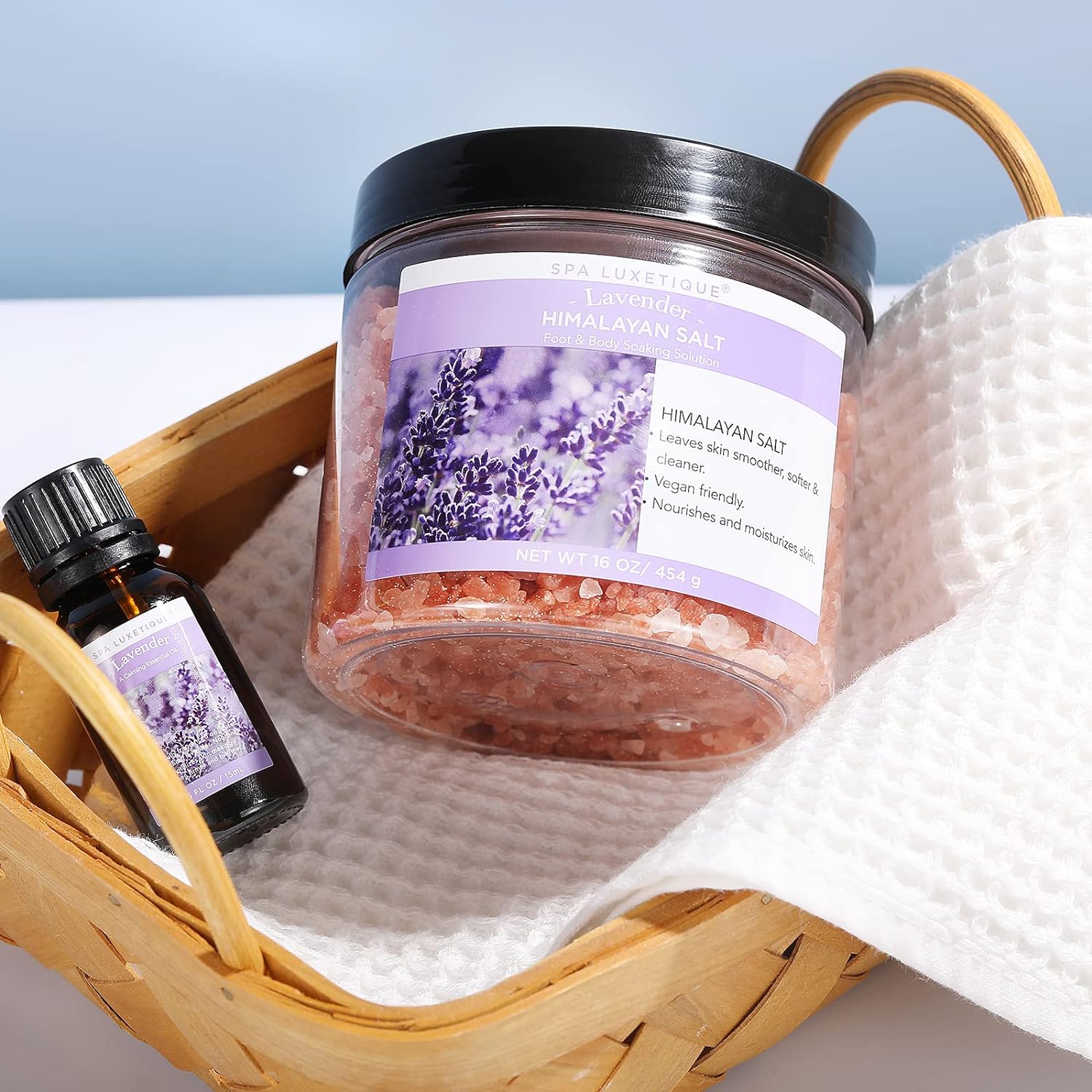 Bath Salts for Soaking, Spa Luxetique Epsom Salts Gifts Set for Women, 3.17lbs Bath Salts for Women, Epsom Salts for Soaking, Mother's Day Christmas Gifts for Woman Mom