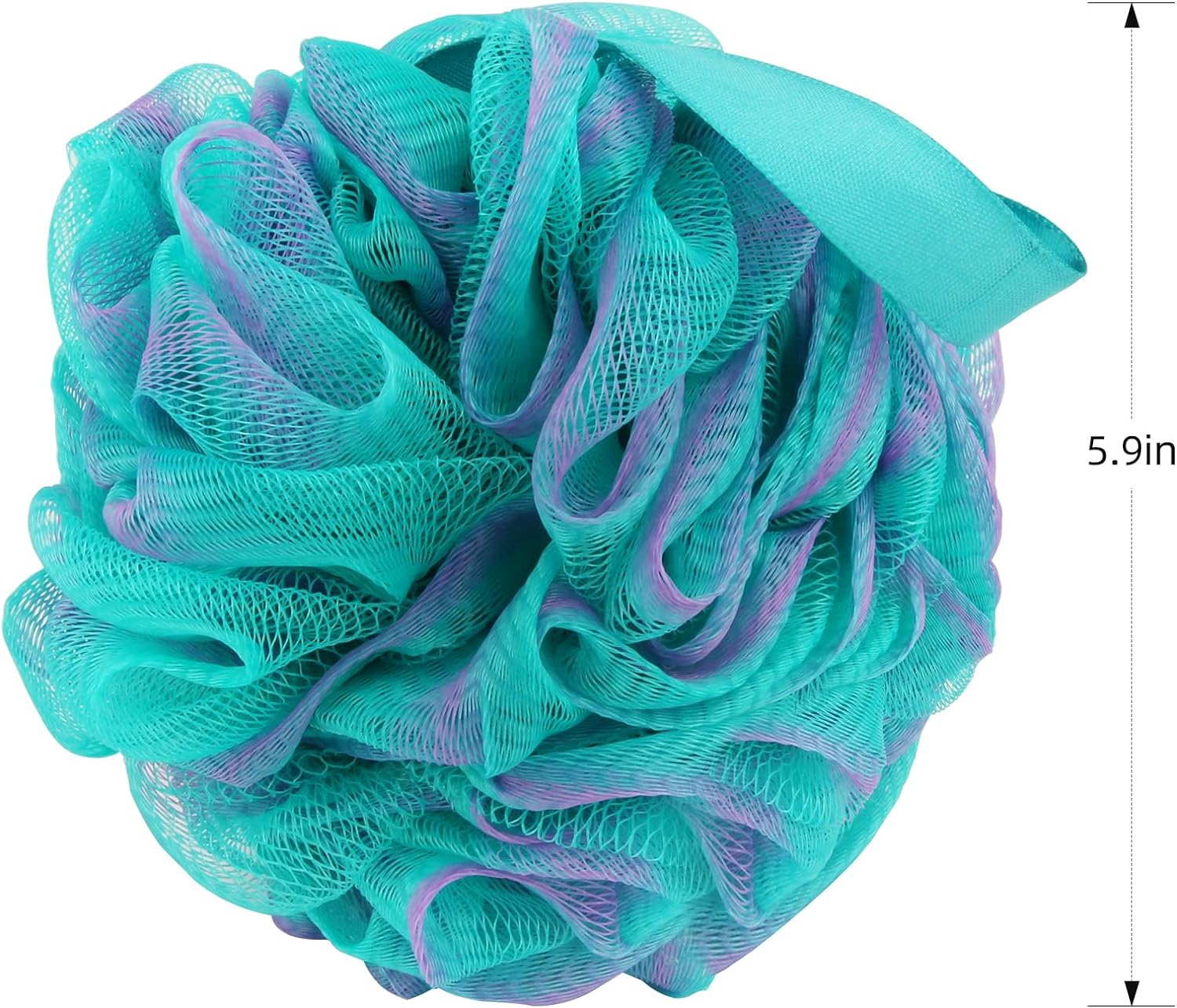 Fu Store Loofah Sponge Shower Loofahs 50g Bath Sponges Mesh Balls 4 Colors for Body Wash Back Scrubber Bathroom Men Women - 4 Pack Scrubber Cleaning Bathing Accessories