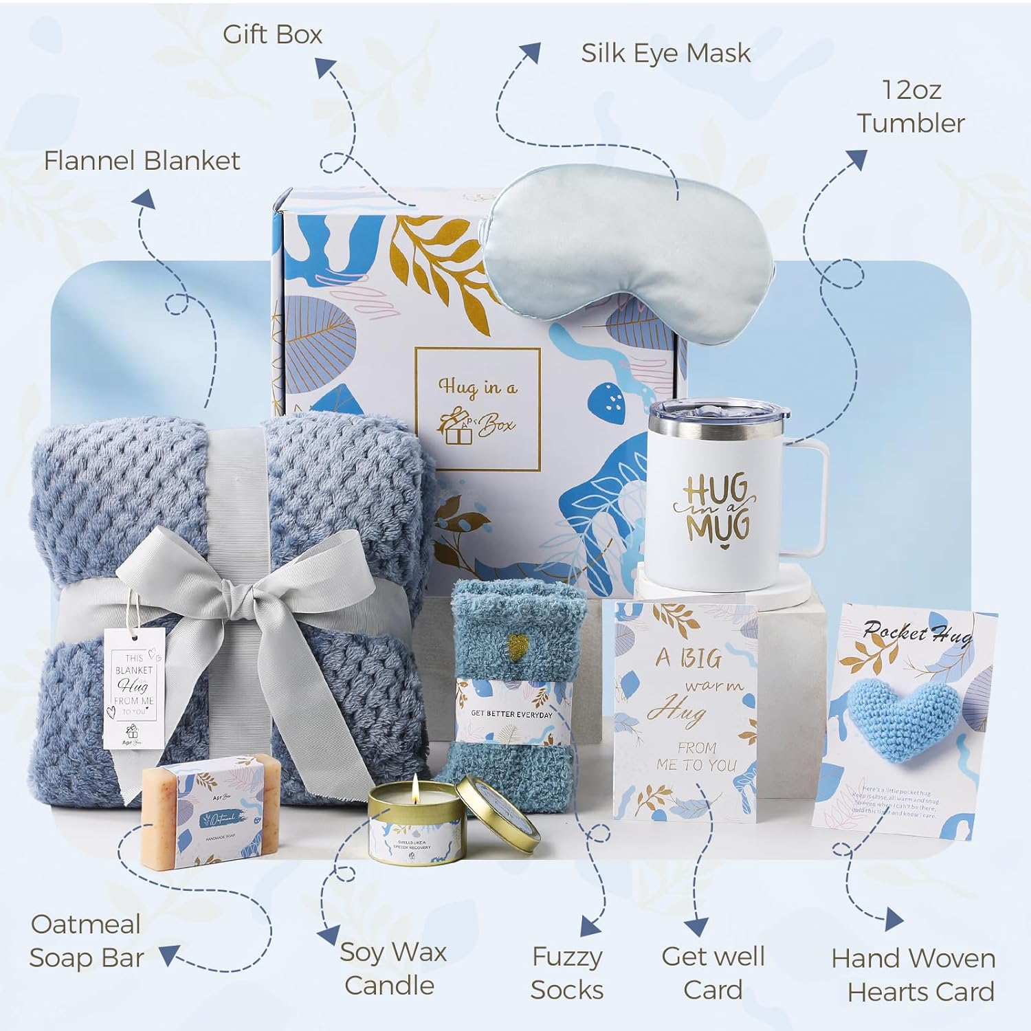 Get Well Gifts for Women Cancer Care Package Gift Baskets after Surgery Recovery Get Well Soon Gifts Box for Women Self Care Gifts Thinking of You Feel Better Set for Sick Friends Wellness Comfort Box