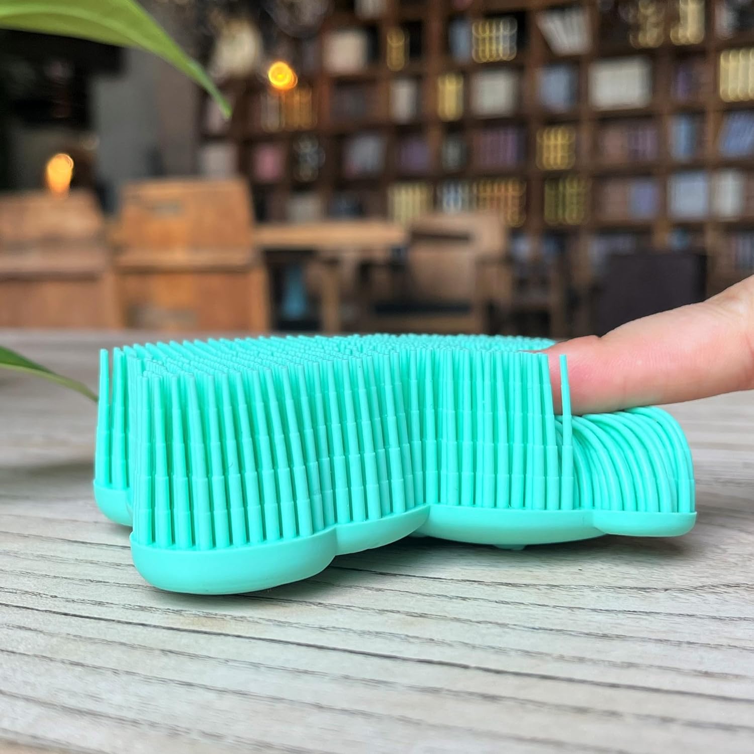 Premium Sensory Brush for Kids or Autism,Soft Silicone Body Scrubber,2 in 1 Sensory Room Occupational Therapy Sensory Brushes,Silicone Loofah,Pets Shower Brush Bath Brush Shampoo Brush(Whale-Teal)