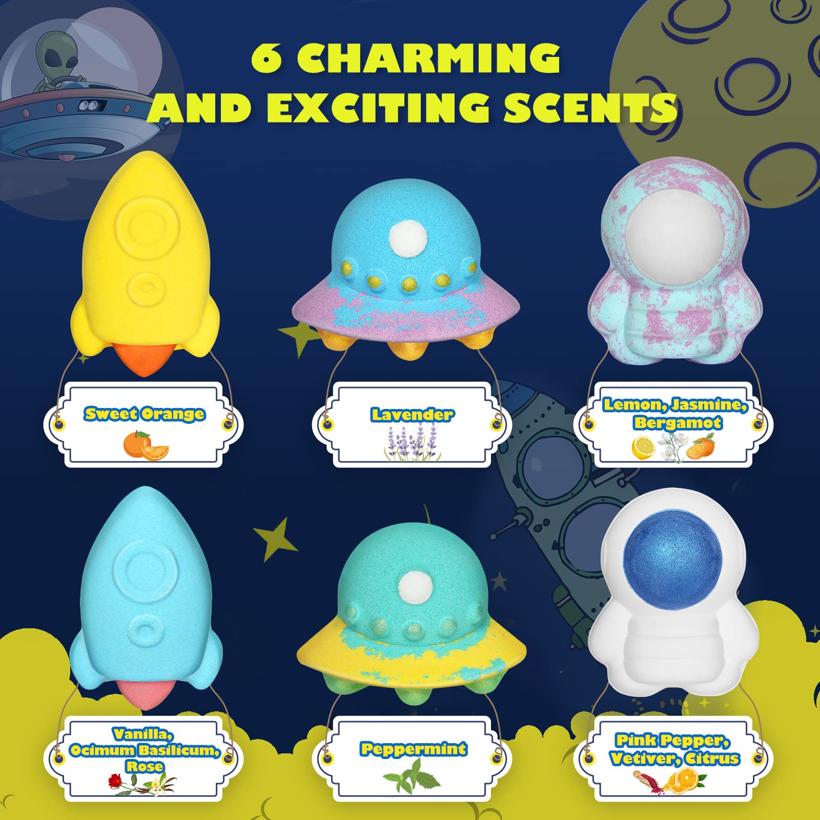 Aofmee Bath Bombs for Kids, Handmade Natural Bath Bombs with Toy Inside, Shea Cocoa Butter Moisturize, Spa Fizzies Bath Bomb Kit, Birthday Christmas Holiday Gifts for Women, Girls, Boys