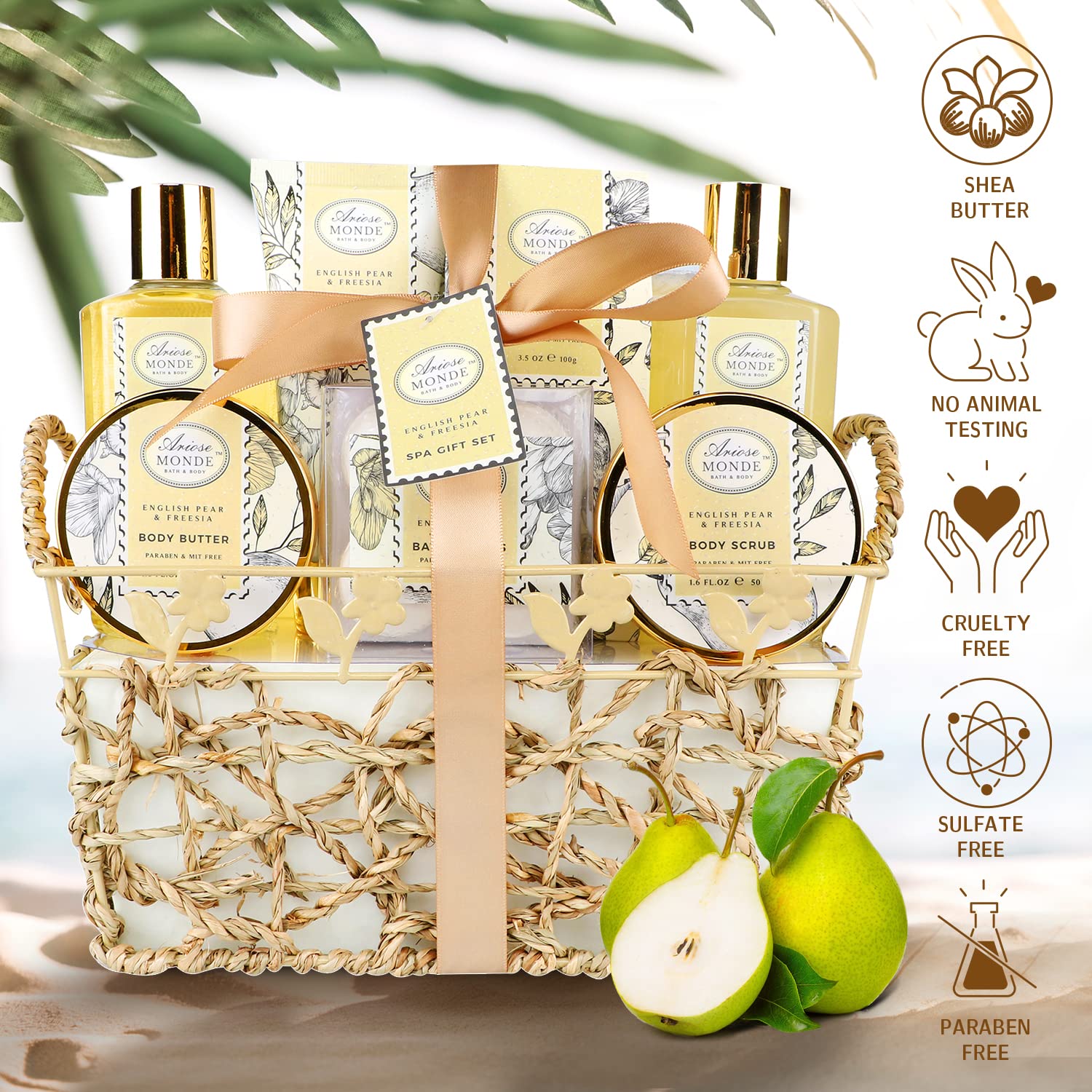 Home Spa Gift Basket, Bath Spa Kit for Women, with Body Lotion, Shower Gel, Bubble Bath, Body Scrub, Bath Salt, Bath Bomb, Bath Gift Set for Mother, Wife Her, with Magnolia and Jasmine Scent