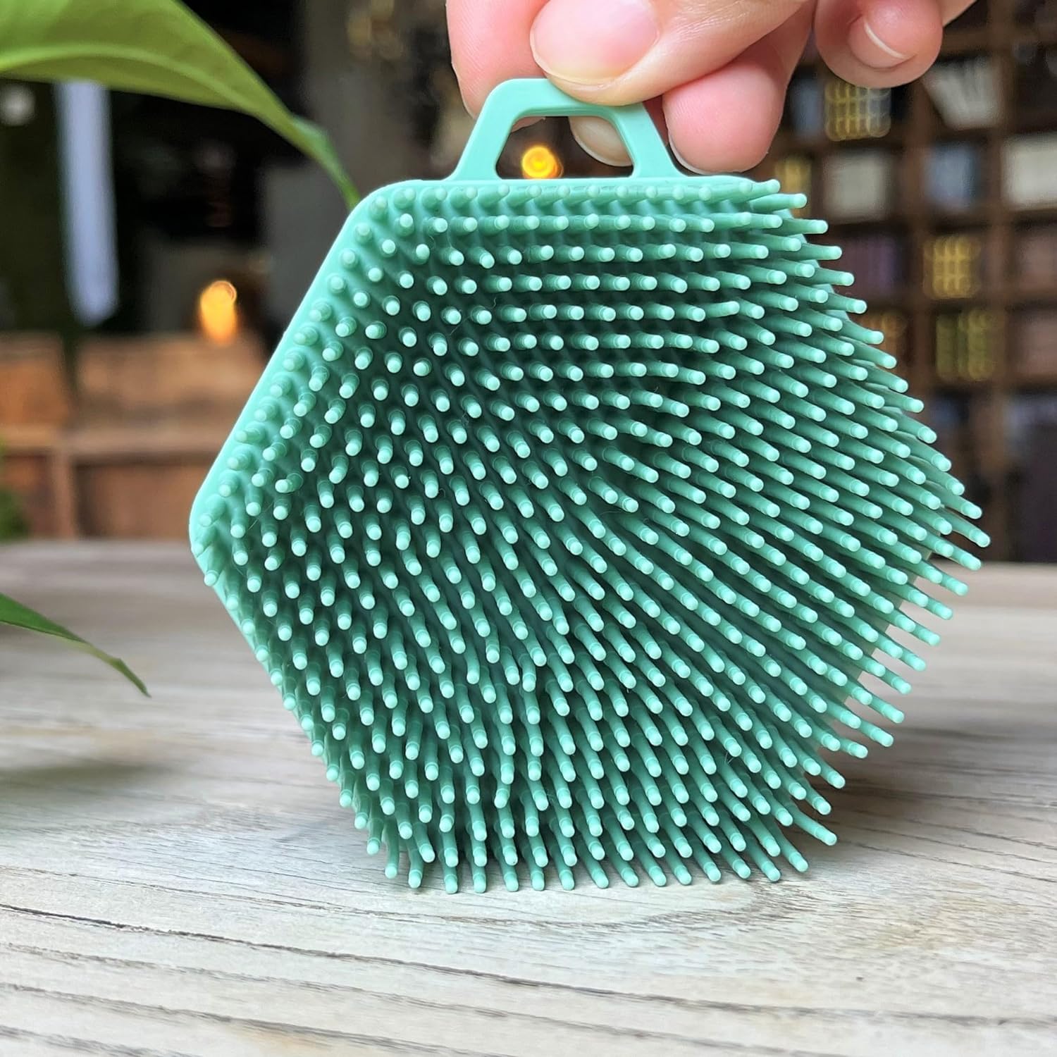 Premium Sensory Brush for Kids or Autism,Soft Silicone Body Scrubber,2 in 1 Sensory Room Occupational Therapy Sensory Brushes,Silicone Loofah,Pets Shower Brush Bath Brush Shampoo Brush(Whale-Teal)