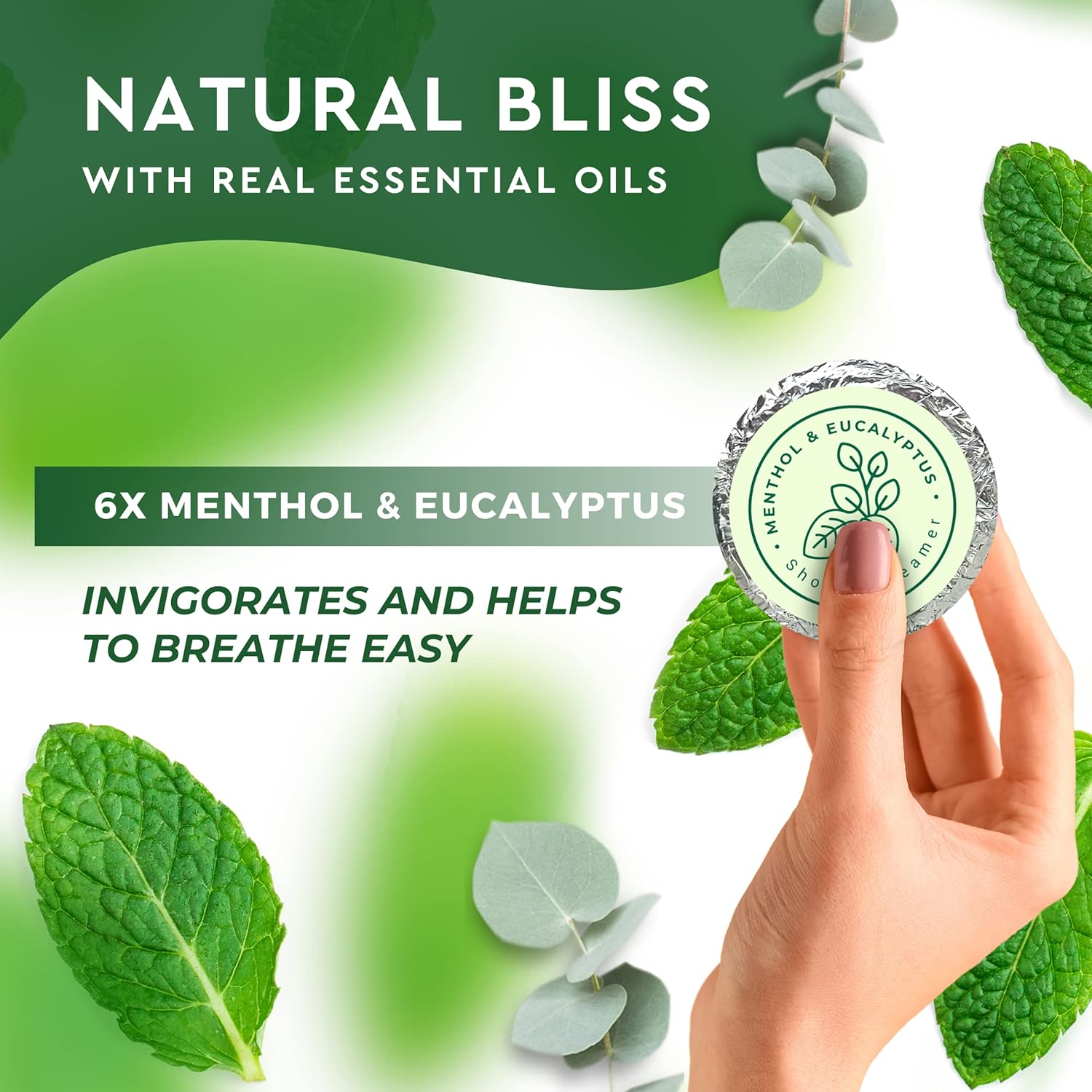 Cleverfy Shower Steamers Aromatherapy - 18 Pack of Menthol & Eucalyptus Shower Bombs with Essential Oils for Relaxation and Nasal Congestion. Christmas Gifts and Stocking Stuffers for Women and Men.