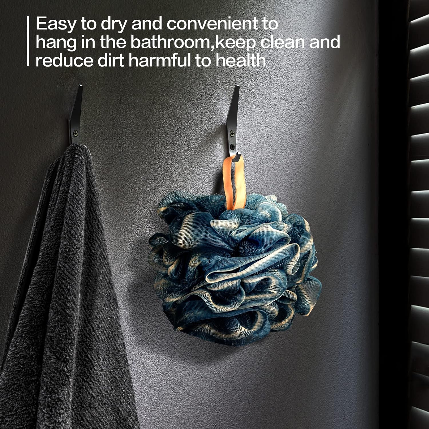 Fishent Bath Loofah Sponge, 3 Pack loofahs Exfoliating Body Scrubber, 60g Soft Mesh Pouf Shower Puffs, Loofa for Women (Pink-Peach-Coral)