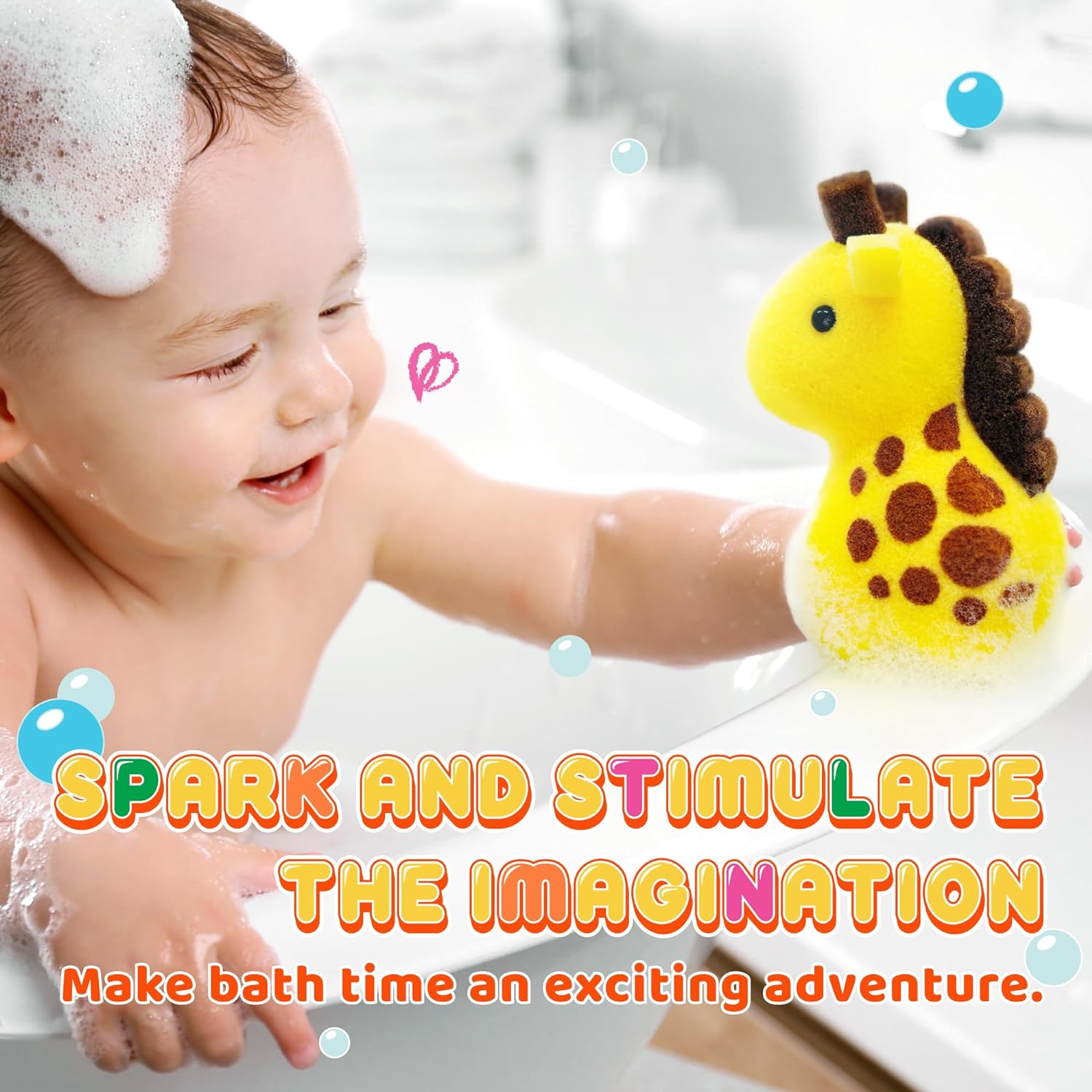 Spongentle Deep Cleansing Body Loofah Sponge, Natural Colors, for Bath and Shower, Multiple Textures for Gentle and Deep Exfoliation, Generous and Rich Lather, (Pack of 3)