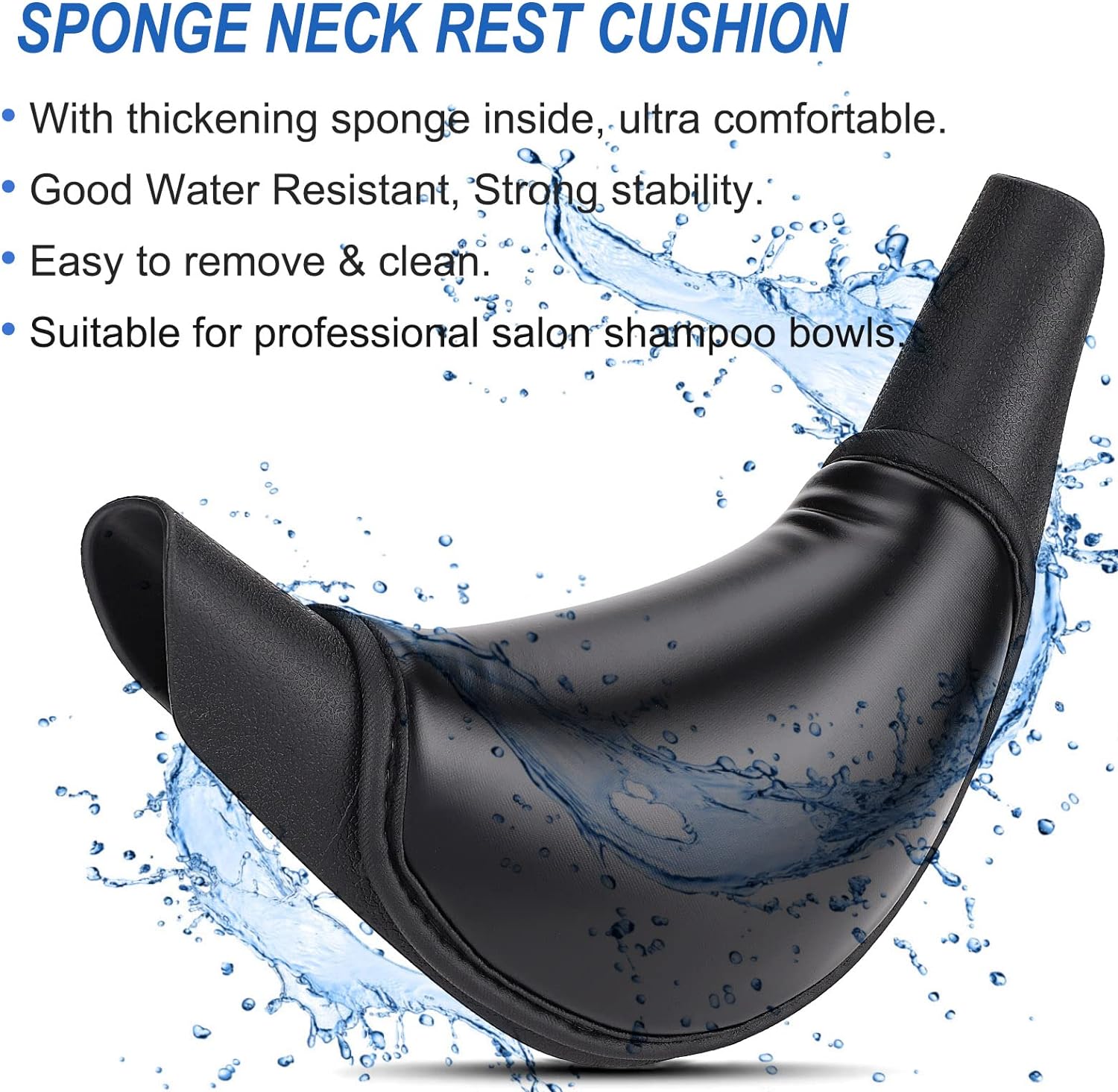 Noverlife Soft Silicone Shampoo Bowl Neck Rest, Non-Slip Shampoo Bowl Neck Pillow, Salon Sink Neck Cushion with Suction Cups, Salon Silicone Hair Washing Neck Pillow for Salon Hair Spa Washing Basin