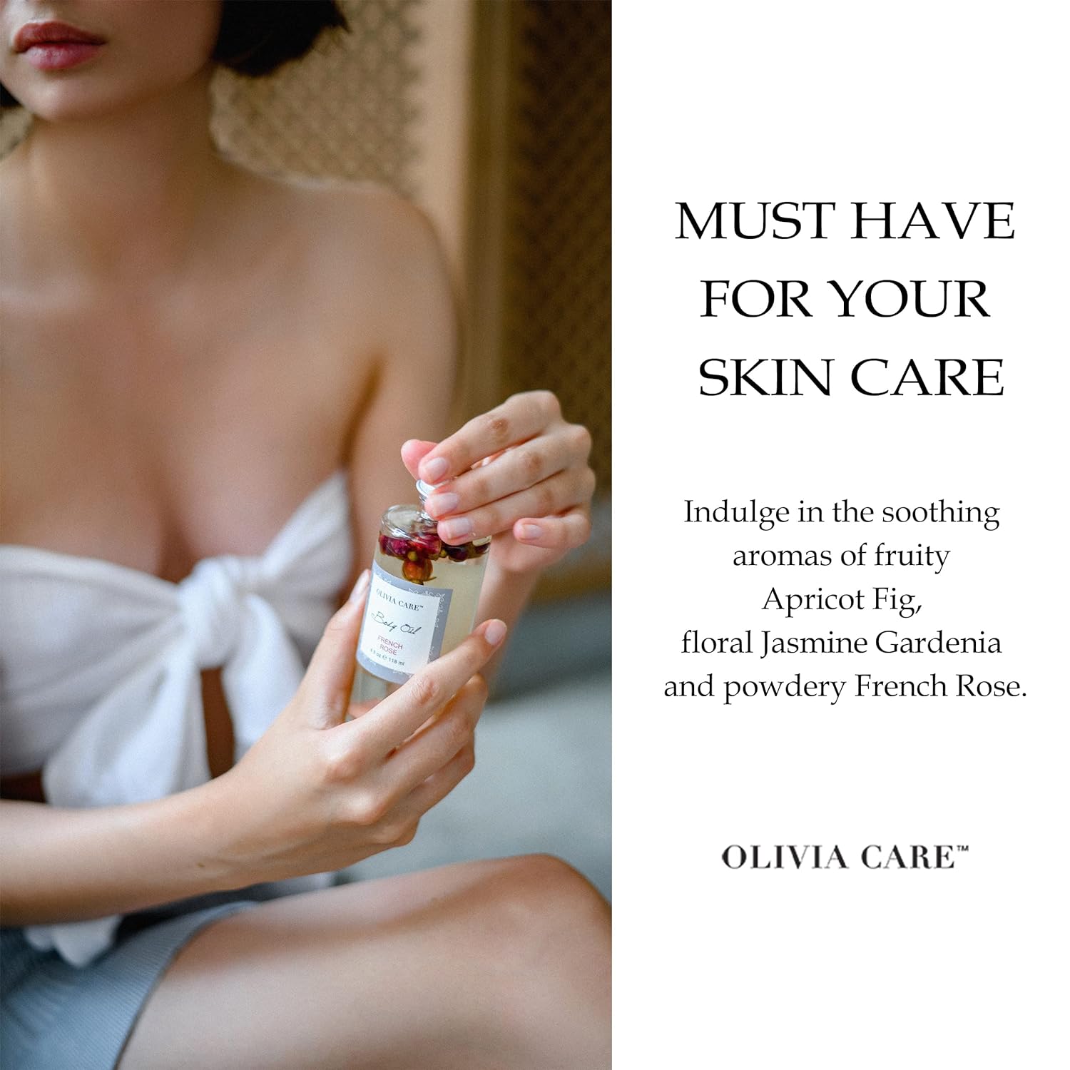Olivia Care Body Oil Eucalyptus Mint Vegan & Natural | Hydrating & Moisturizing - Infused with VITAMIN E, K & Omega Fatty Acids - Reduce Dry Skin, Anti-Aging Properties (Eucalyptus Mint)