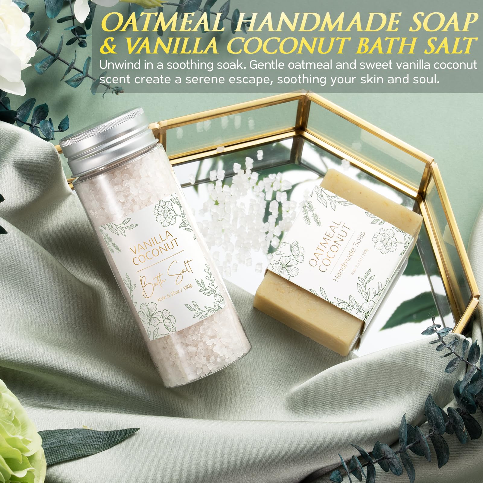 SEDUMBLISS NR 14 - Self Care Gifts for Women Get Well Soon Gift Baskets, Unique Christmas Birthday Gifts for Women Spa Care Package, Sympathy Inspirational Thinking of You Gift Set for Mom Sister Friend Wife Girlfriend