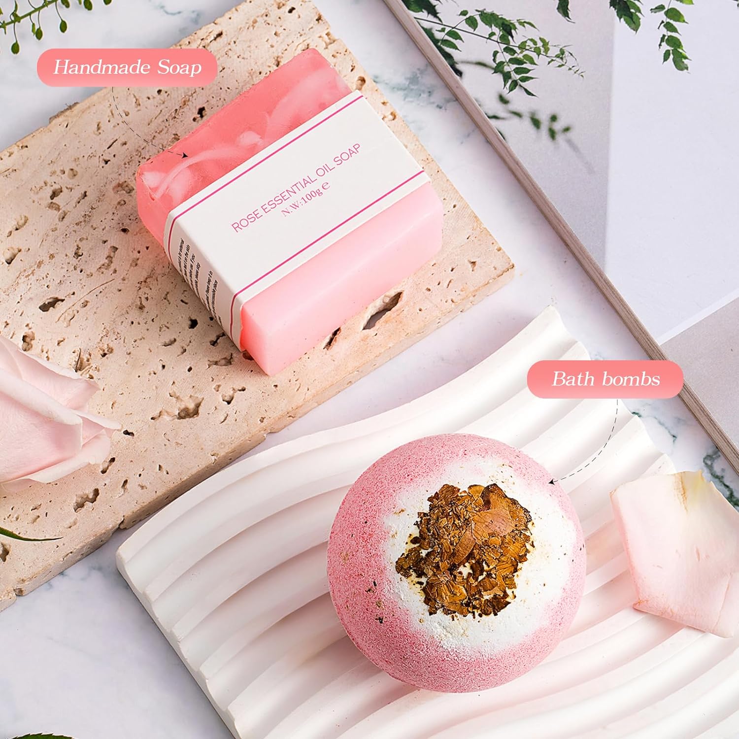 Birthday and Valentine's Day Gift Sets for Women - Get Well Soon Spa Gift Basket for Friend, Mother, Wife, Sister. Relaxation Gifts for Her.