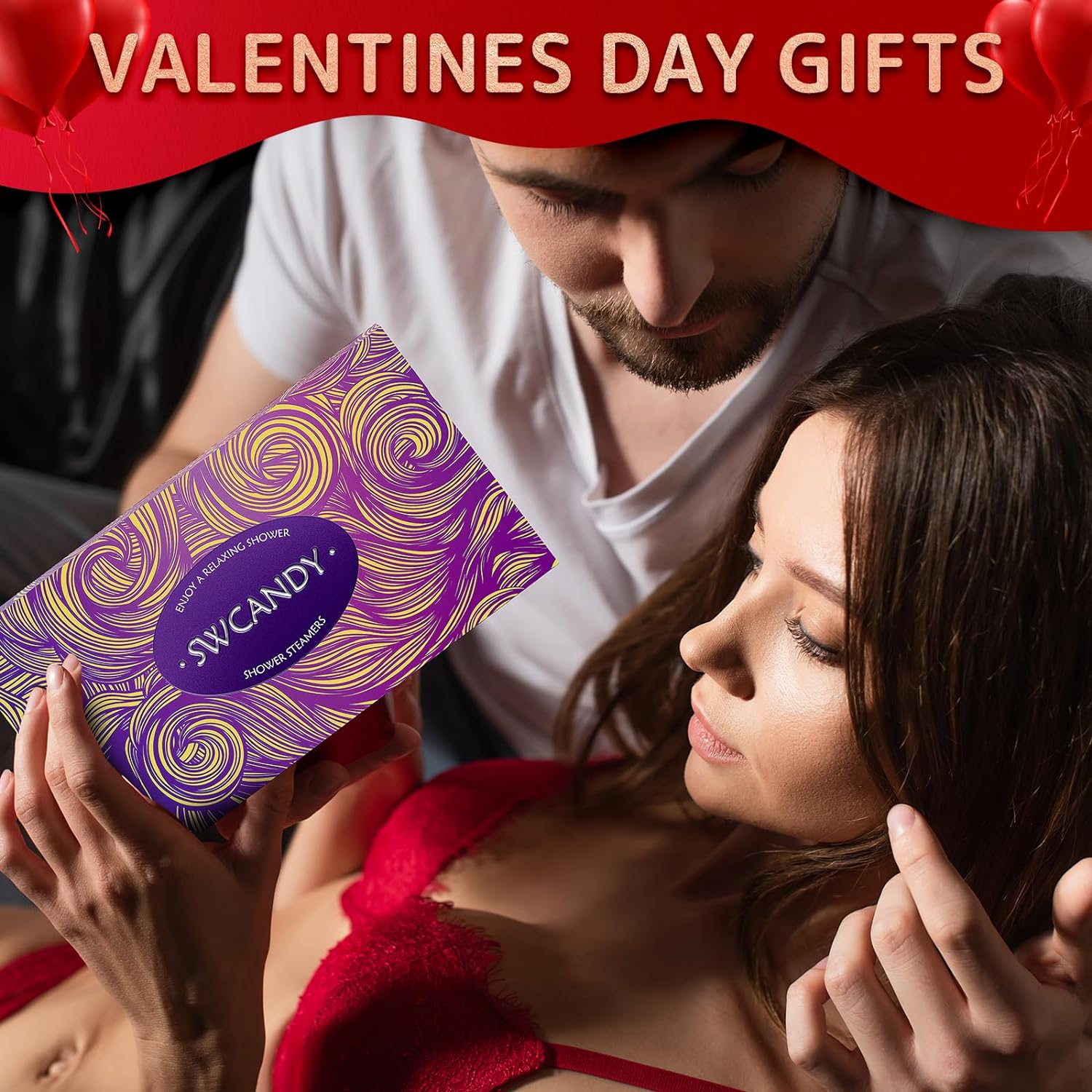 Aromatherapy Shower Steamers Valentines Day Gifts for her - Swcandy 8 Pcs Bath Bombs Valentine's Day Gifts for Women, Shower Bombs Self Care with Essential Oils, Relaxation Home SPA Lavender