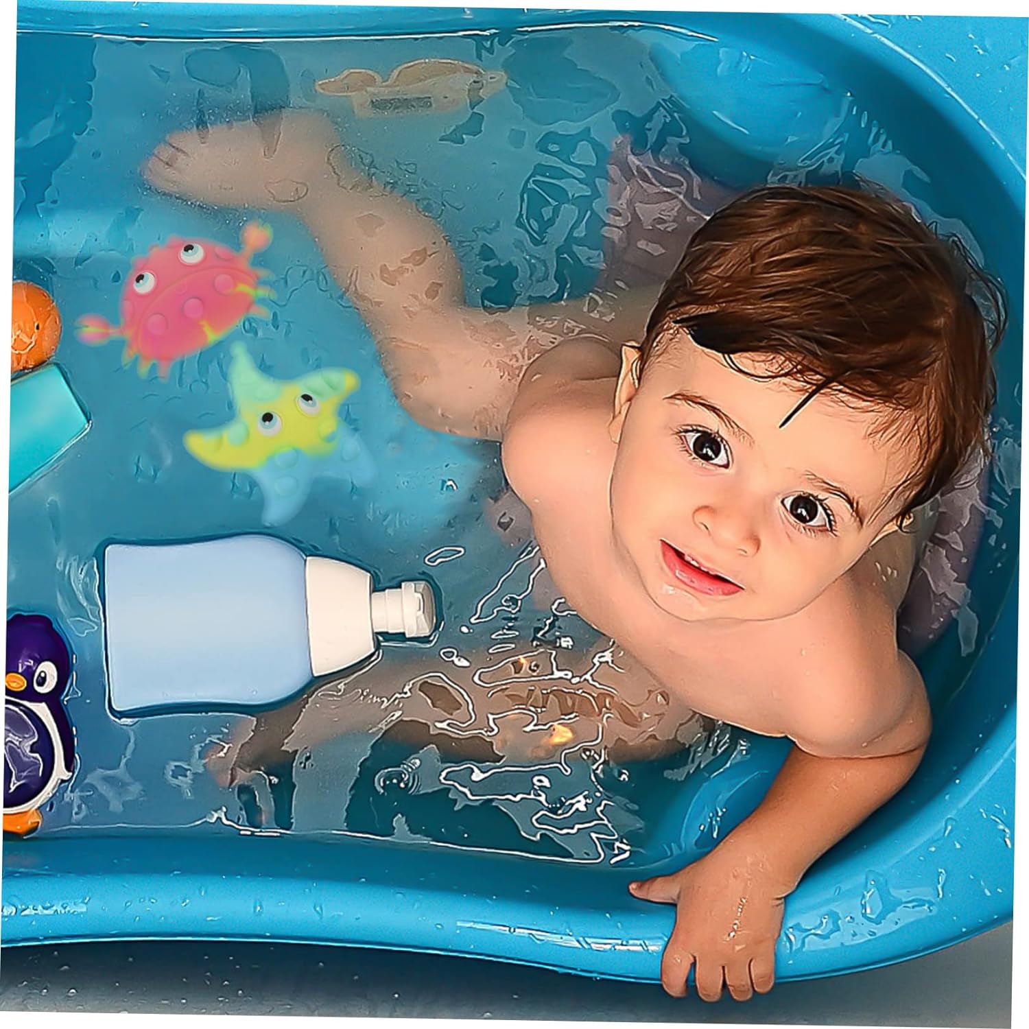 Beatifufu 2 pcs Silicone Bath Brush Bathing Massage Brush sea Animal Shower Ball Soft Shower Scrubber Facial Cleansing Brush Crab Starfish Bath Toy Silica Gel Cleaning Brush Baby Body