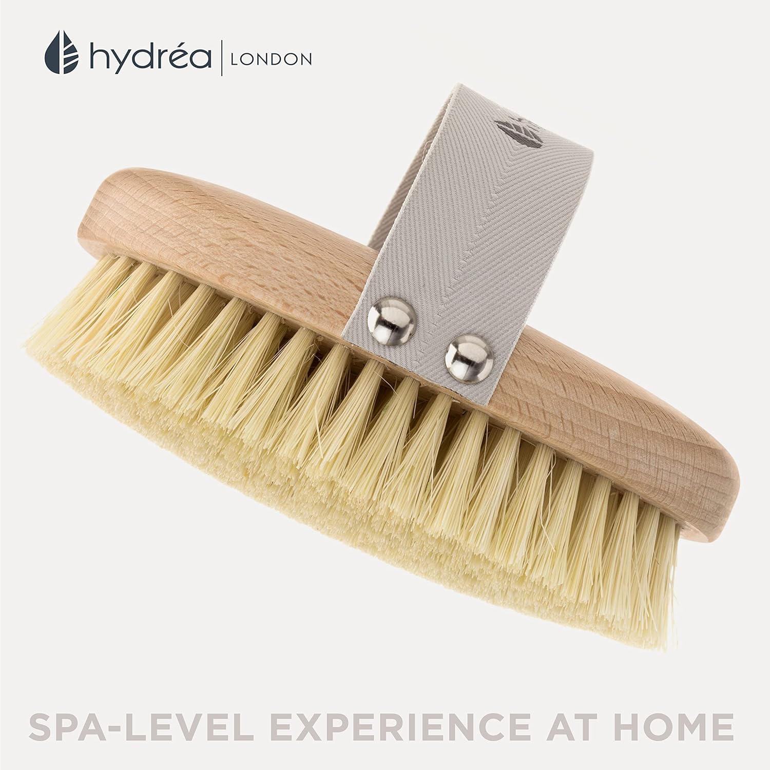 Hydrea London Dry Brushing Body Brush with Cactus Bristle - Dry Brush for Skin, Cellulite Remover, Vegan Best Dry Brush for Flawless Skin, Helps Improve Lymphatic Drainage - FSC® Certified Beechwood.