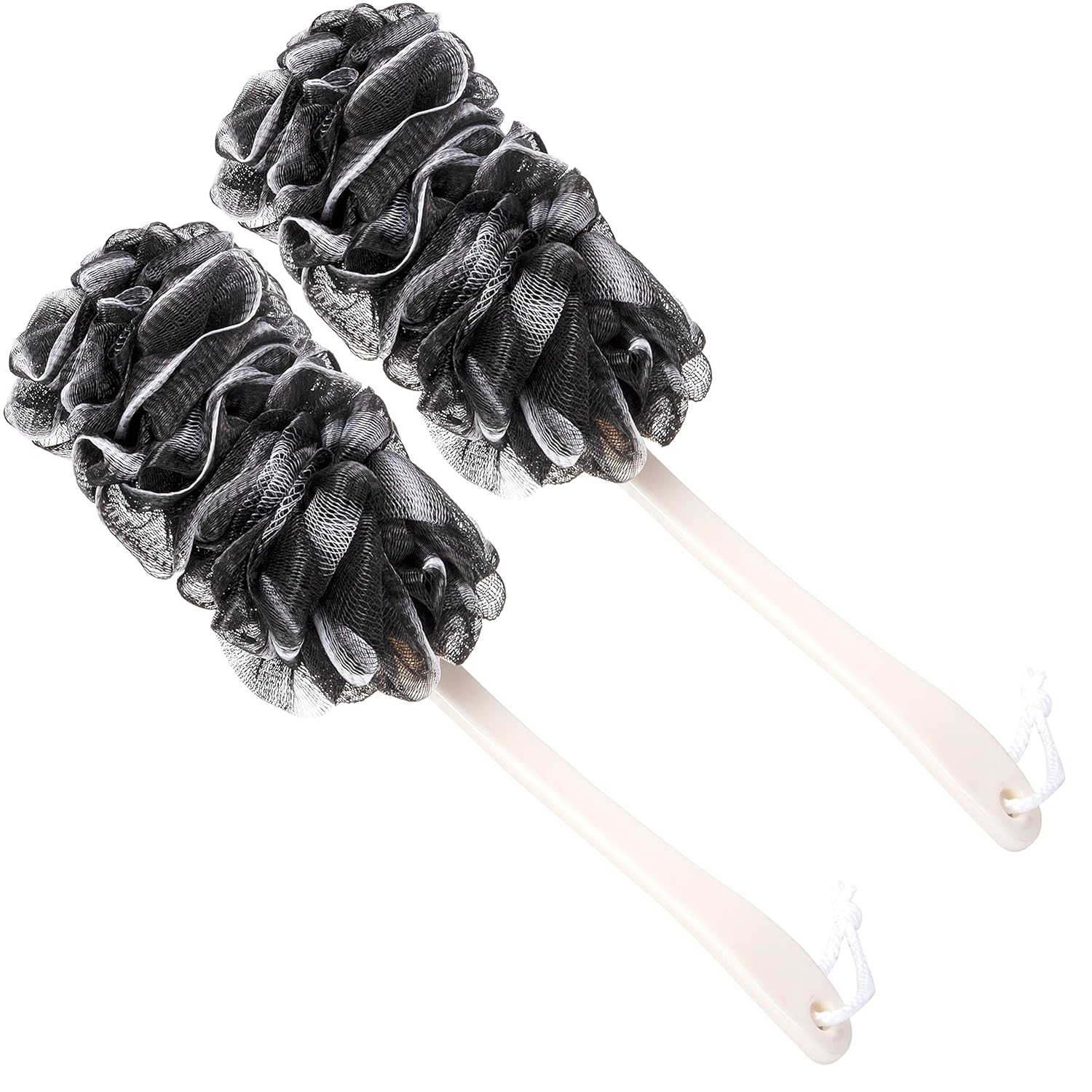 Arswin Back Scrubber for Shower, Loofah Long Handle Bath Body Brush, Soft Nylon Mesh Sponge On a Stick for Shower Men Women Kids Elderly, Exfoliating Scrub Cleaning Luffa for All Kinds of Skin(Blue)