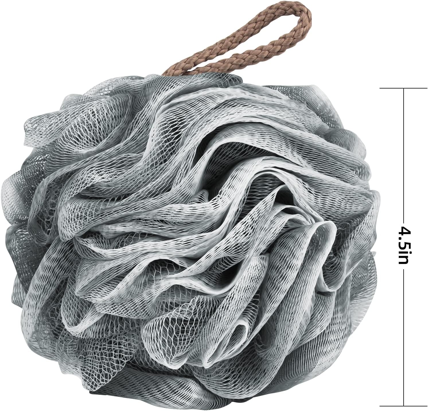 Fu Store Loofah Sponge Shower Loofahs 50g Bath Sponges Mesh Balls 4 Colors for Body Wash Back Scrubber Bathroom Men Women - 4 Pack Scrubber Cleaning Bathing Accessories