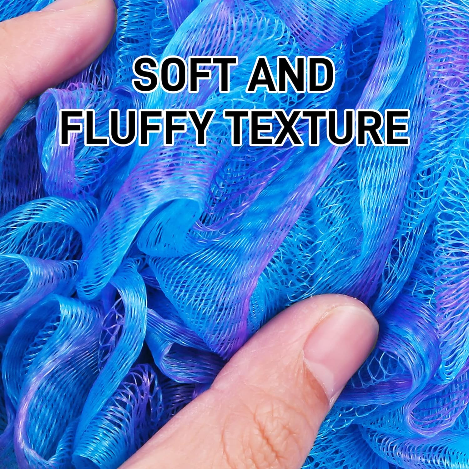 Shower Loofah Bath Sponge 75g - 4 Pack Large Soft Nylon Mesh Puff for Men, Loofah Shower Exfoliating Scrubber Pouf, Full Cleanse, Beauty Bathing Accessories