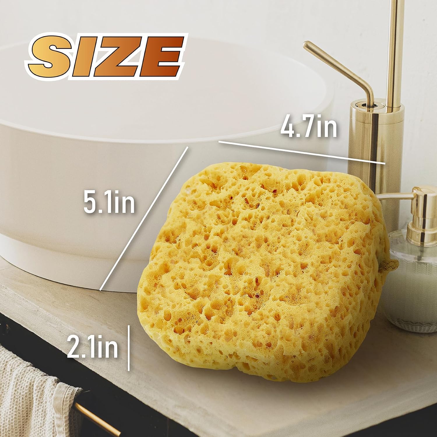 myHomeBody Premium Bath Sponge, Foam Loofah Sponge, Body Sponge for Shower - Large Size, Lots of Lather, Curvy, 3 Pack