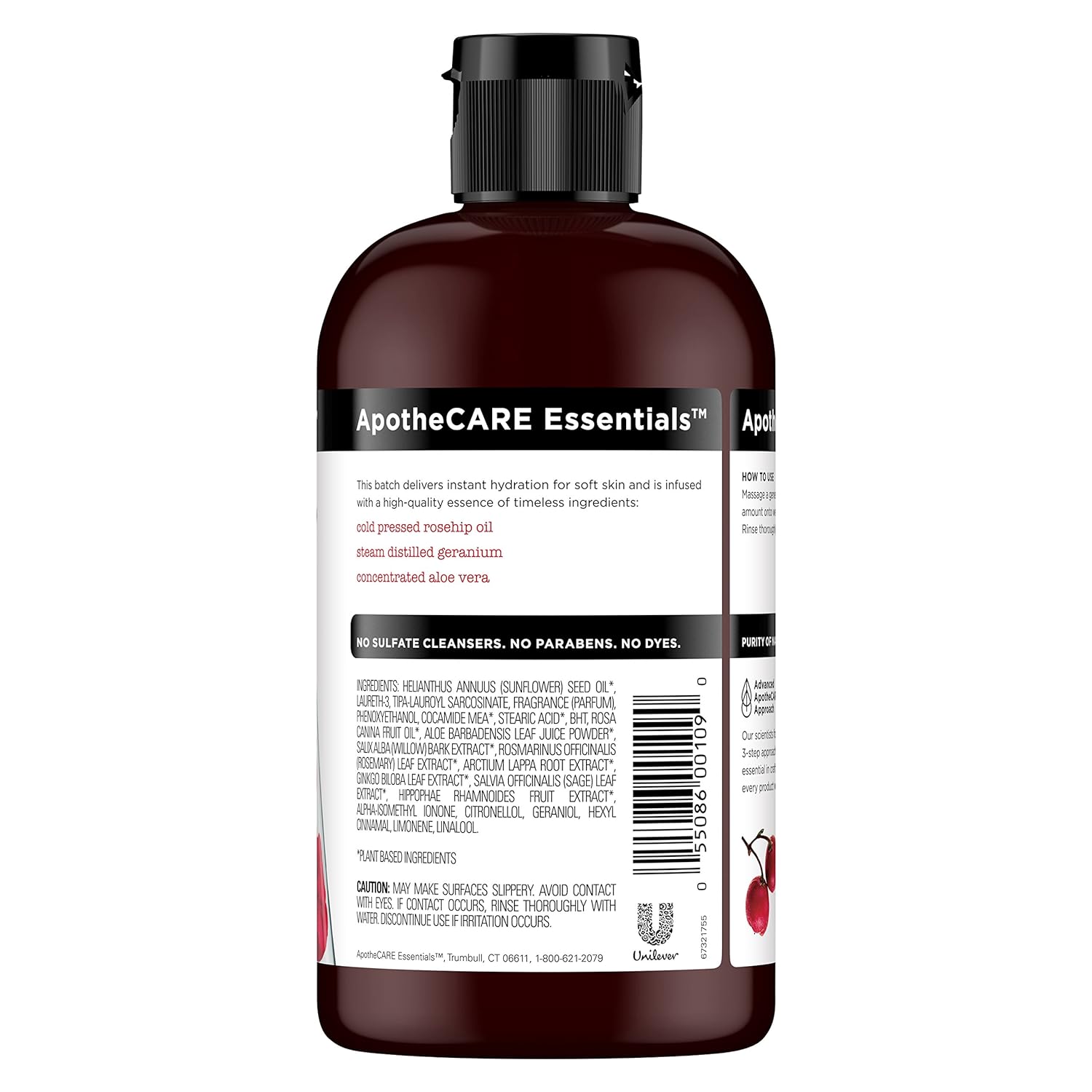 ApotheCARE Essentials The Restorer In-Shower Oil, Rosehip Oil, Geranium, Aloe Vera, 12 oz