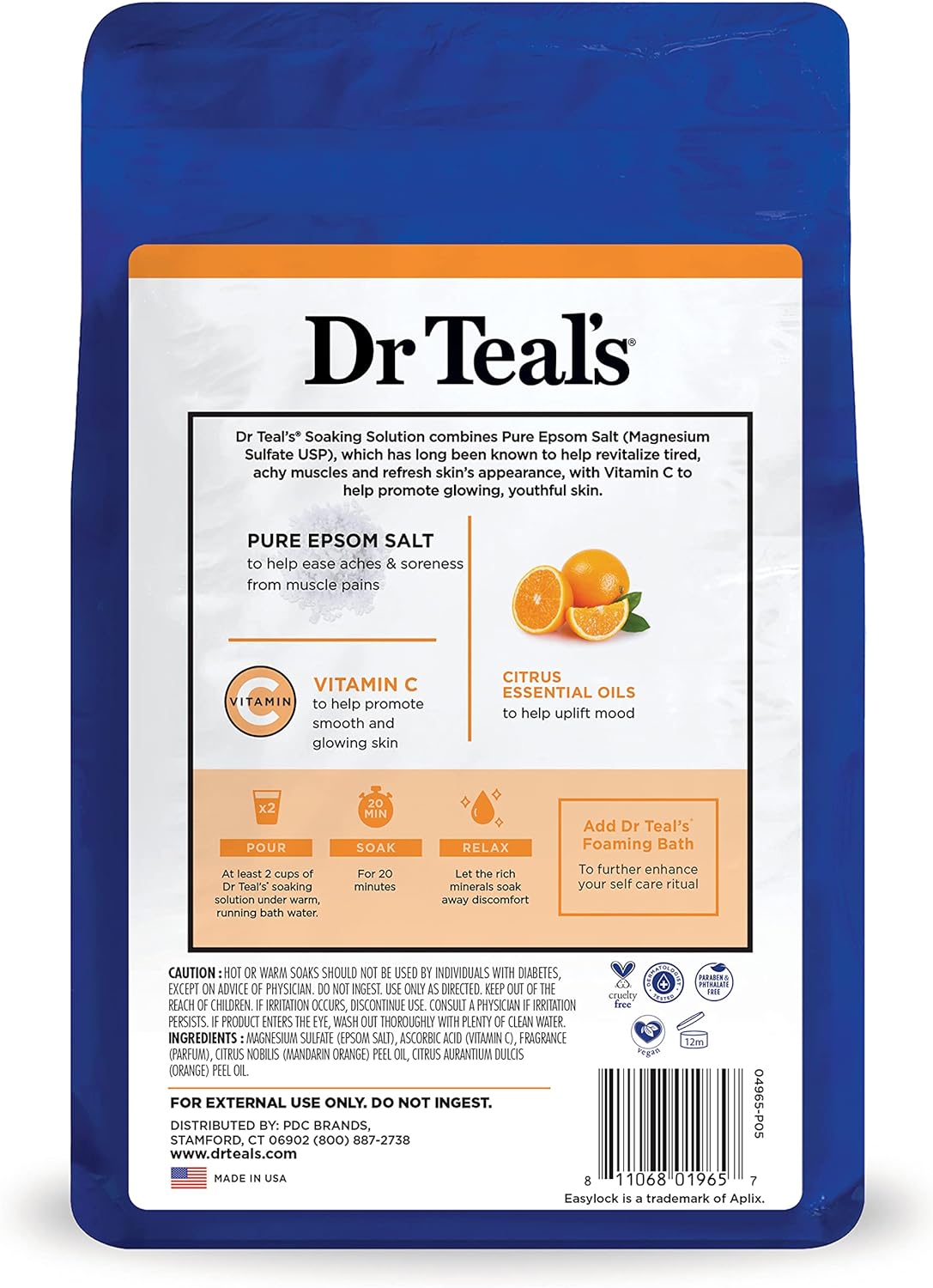 Dr Teal's Epsom Salt Soaking Solution, Soothe & Sleep, Lavender, 3lbs (Packaging May Vary)