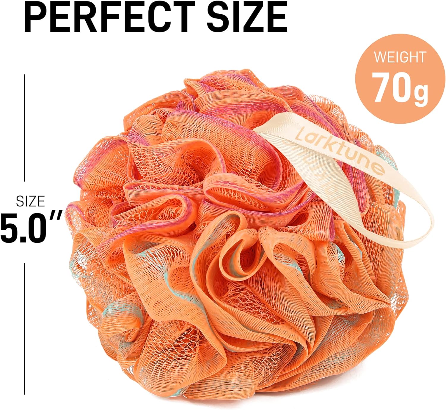 Shower Loofah Bath Sponge 75g - 4 Pack Large Soft Nylon Mesh Puff for Men, Loofah Shower Exfoliating Scrubber Pouf, Full Cleanse, Beauty Bathing Accessories