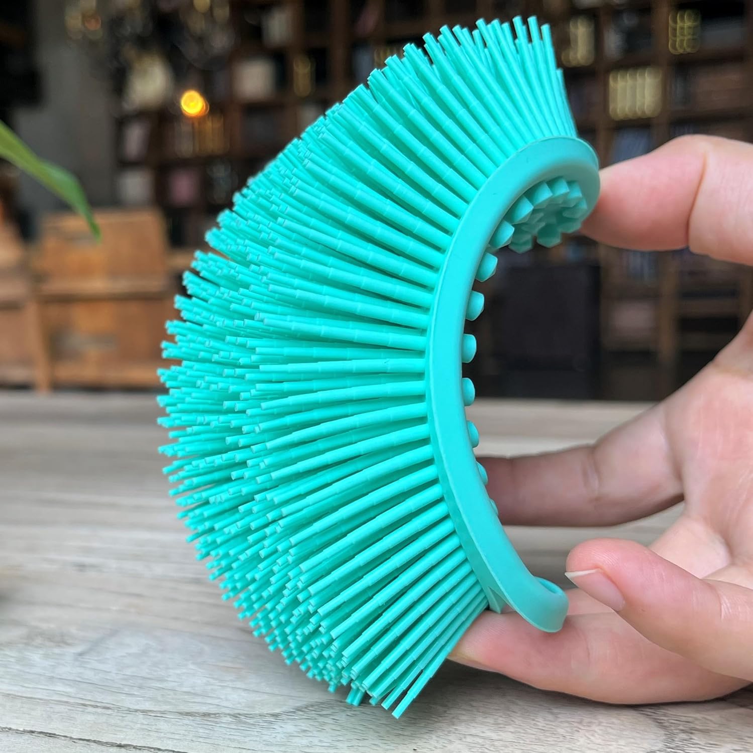 Premium Sensory Brush for Kids or Autism,Soft Silicone Body Scrubber,2 in 1 Sensory Room Occupational Therapy Sensory Brushes,Silicone Loofah,Pets Shower Brush Bath Brush Shampoo Brush(Whale-Teal)