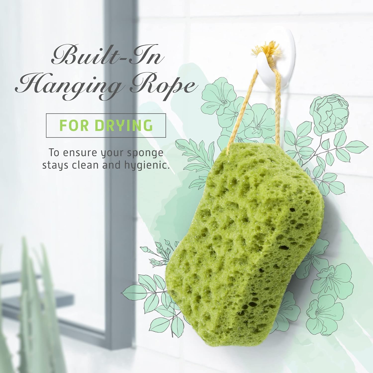 Spongentle Deep Cleansing Body Loofah Sponge, Natural Colors, for Bath and Shower, Multiple Textures for Gentle and Deep Exfoliation, Generous and Rich Lather, (Pack of 3)