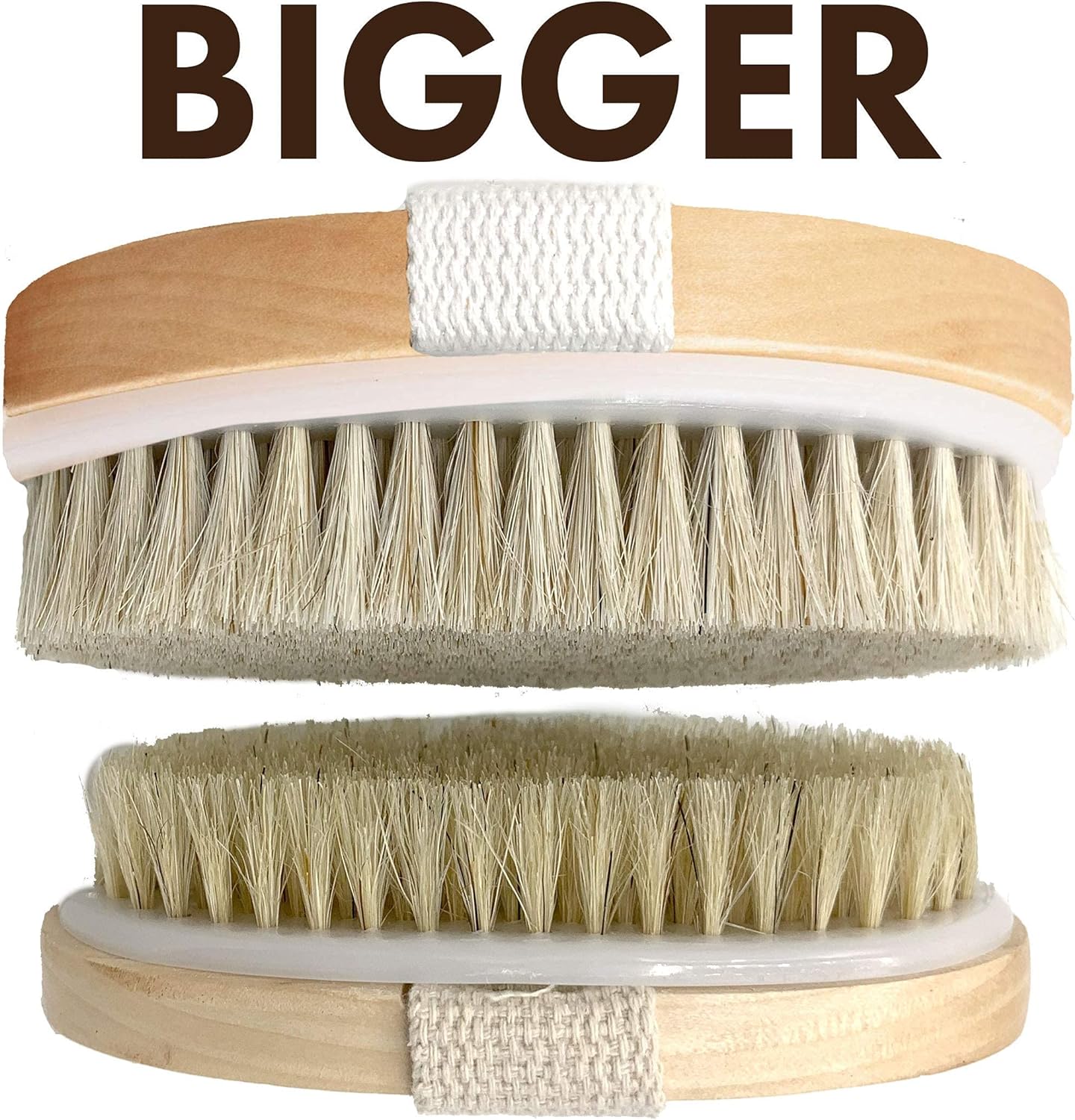 Dry Brushing Body Brush SCALA Natural Bristle Body Brush, Soft Body Exfoliating Brush Scrub for Dead Skin, Cellulite, Lymphatic Drainage, Blood Flow – Thicker & Stronger Medium Strength