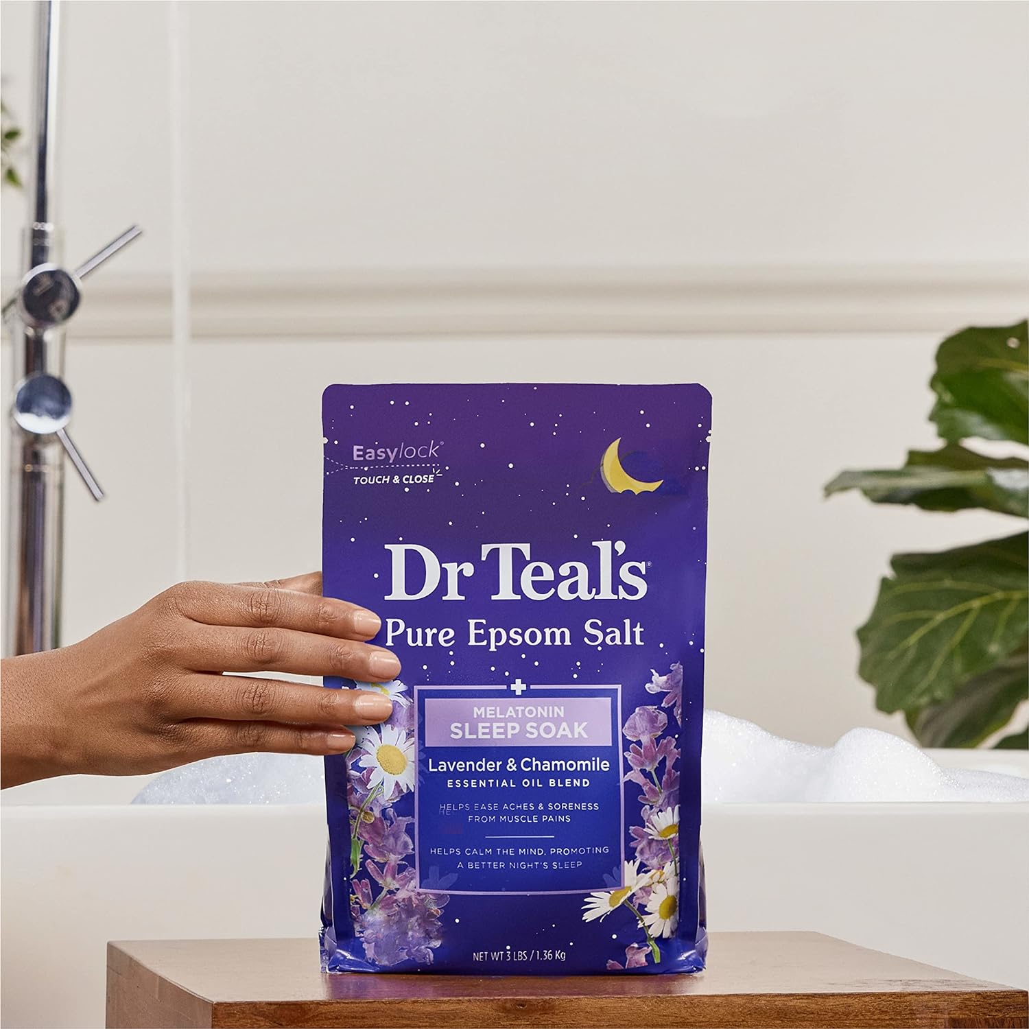 Dr Teal's Epsom Salt Soaking Solution, Soothe & Sleep, Lavender, 3lbs (Packaging May Vary)