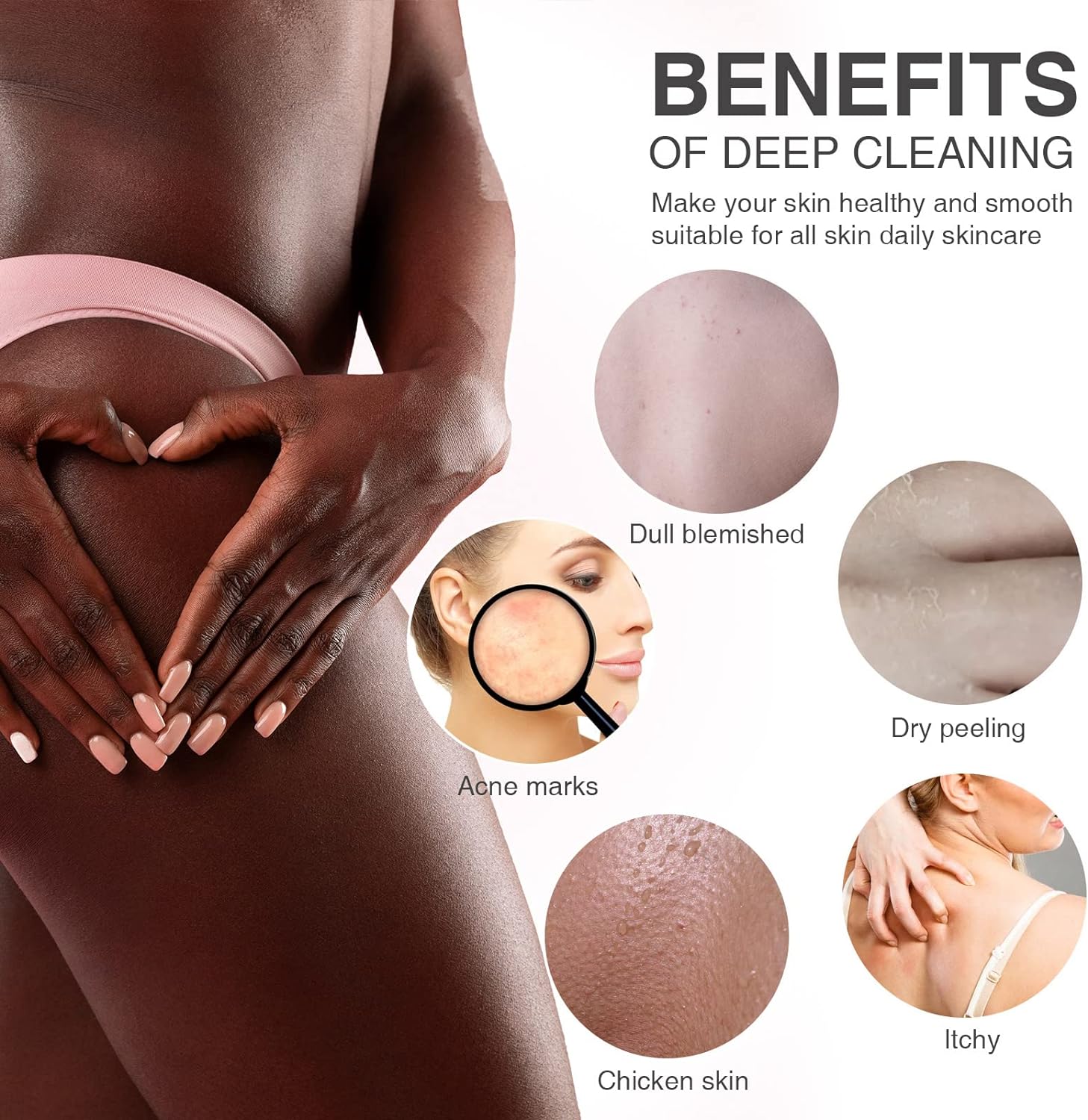 UJFQBH 3 Pieces African Bath Sponge African Net Long Net Bath Sponge Exfoliating Shower Body Scrubber Back Scrubber Skin Smoother,Great for Daily Use (Pink,Yellow,Purple)