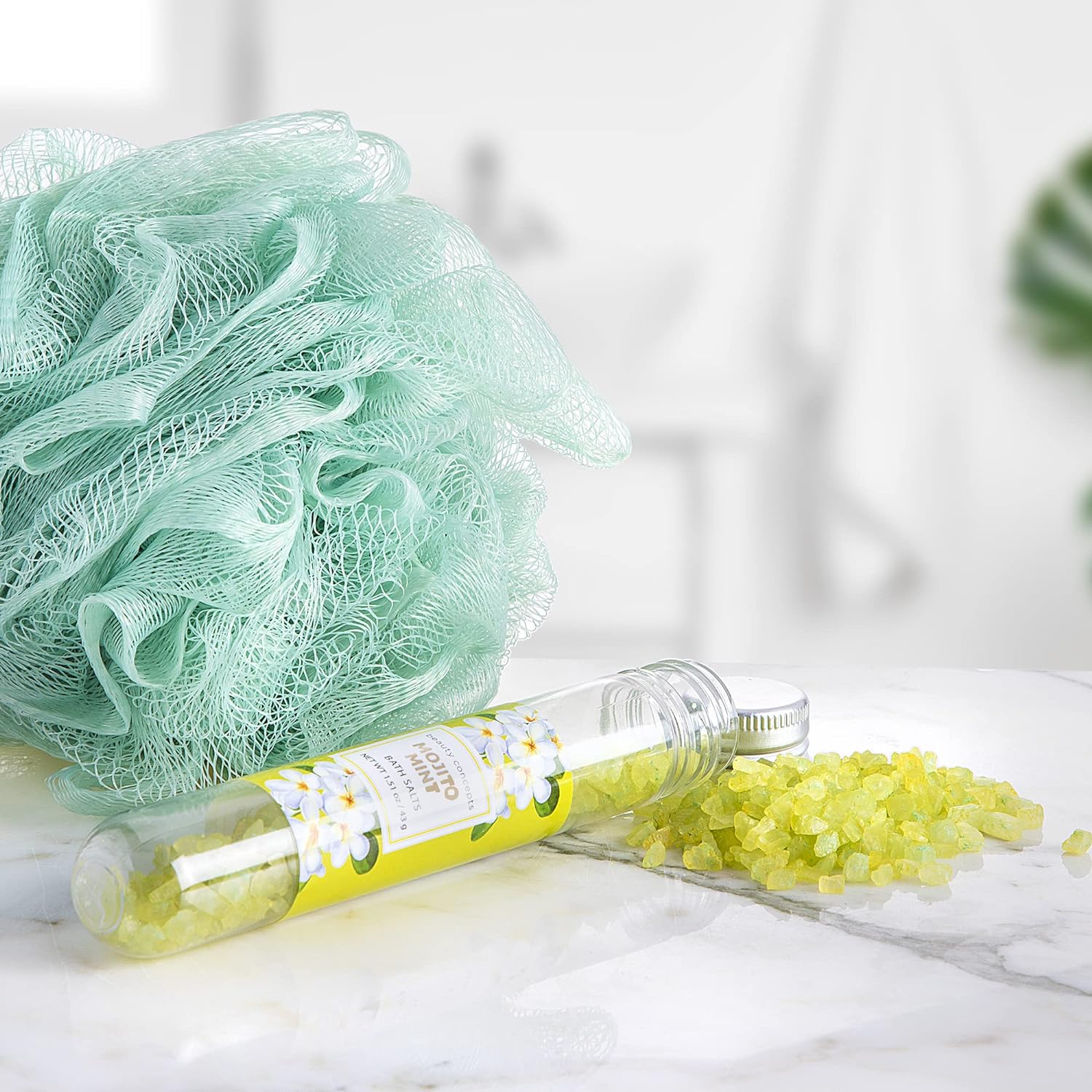 B.C. Beauty Concepts Aromatherapy Bath Salts- 5 Pack Epsom Salts for Soaking, Relaxing Bath Spa Set (Floral)