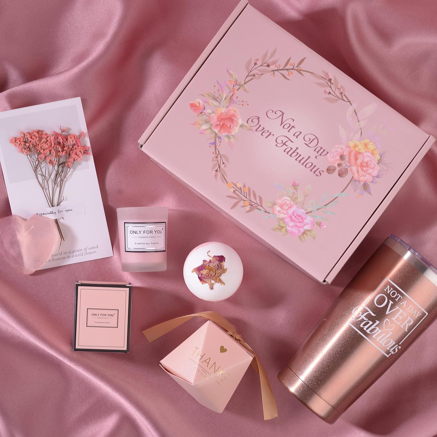 JUPOZOP Gifts for Women,Birthday Gifts for Women self Care Relaxing Spa Gift Baskets for Women Gifts for Mom, Wife, Sisters, Best Friends Unique Wine Tumbler Gifts