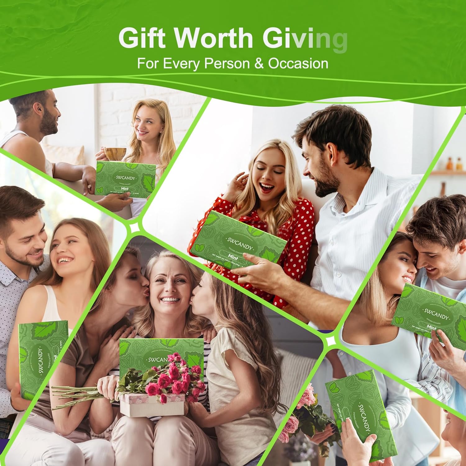 Aromatherapy Shower Steamers Valentines Day Gifts for her - Swcandy 8 Pcs Bath Bombs Valentine's Day Gifts for Women, Shower Bombs Self Care with Essential Oils, Relaxation Home SPA Lavender