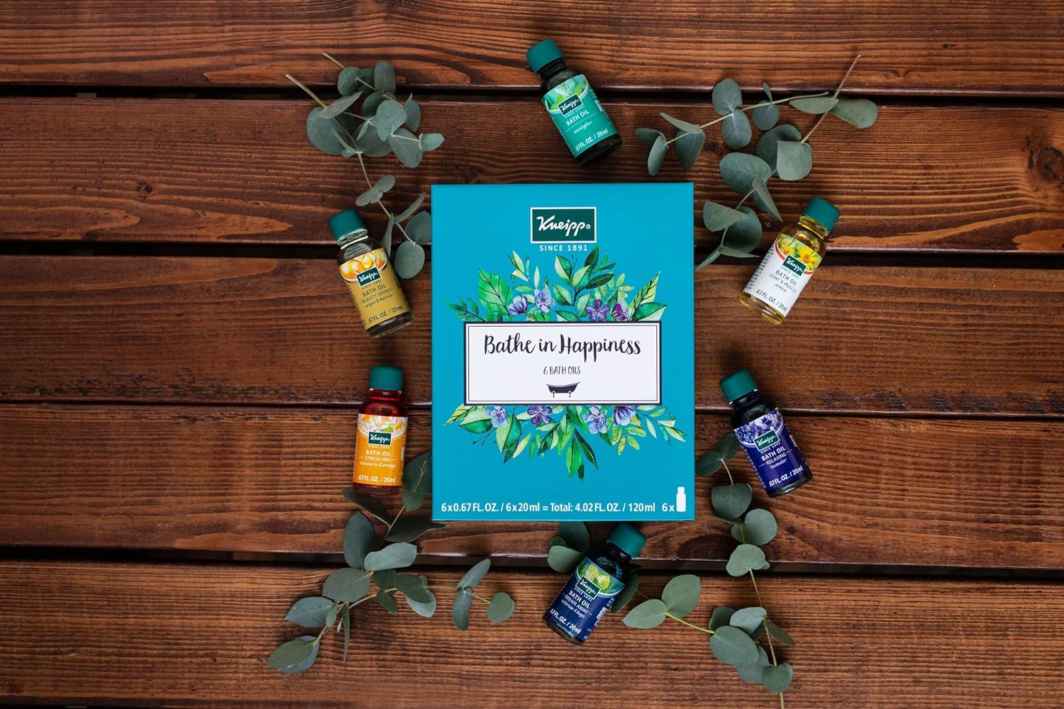 Kneipp 6 Piece Herbal Bath Oil Set, 6 x 20 Milliliter Bottles