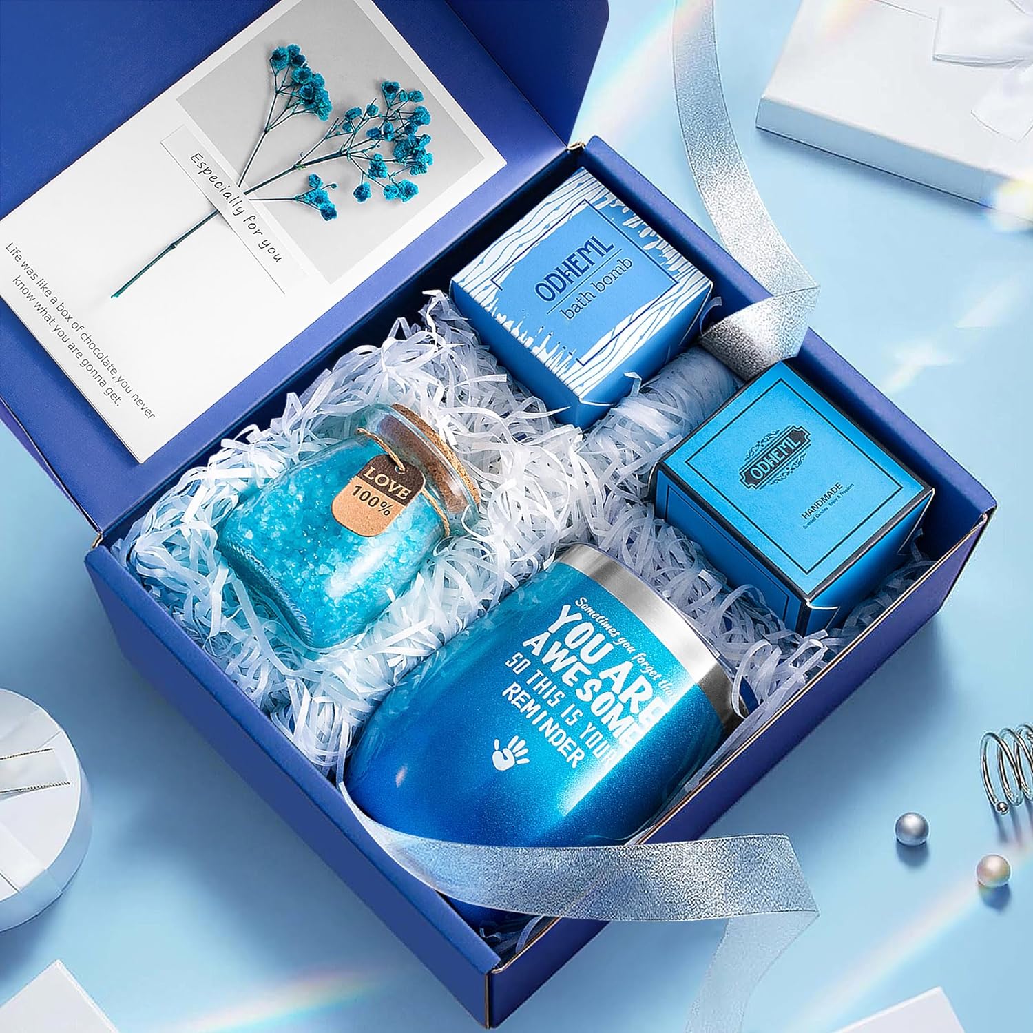 Personalized Birthday Gift Set for Women - From Daughter, Son, Girlfriend, Friend - For Mom, Sister, Bestie - Christmas, Anniversary, Valentine's Day, Mother's Day Gifts