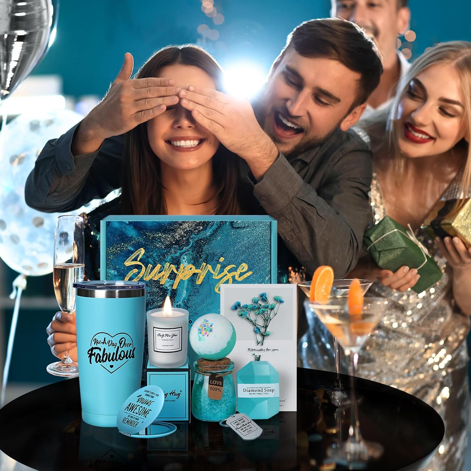 Birthday Gifts for Women - Relaxing Spa Gift Basket Set, Gifts for Women Who Have Everything, Valentines Day Gifts for Her, Galentines Day Gifts, Gifts for Mom Her Friend Grandma