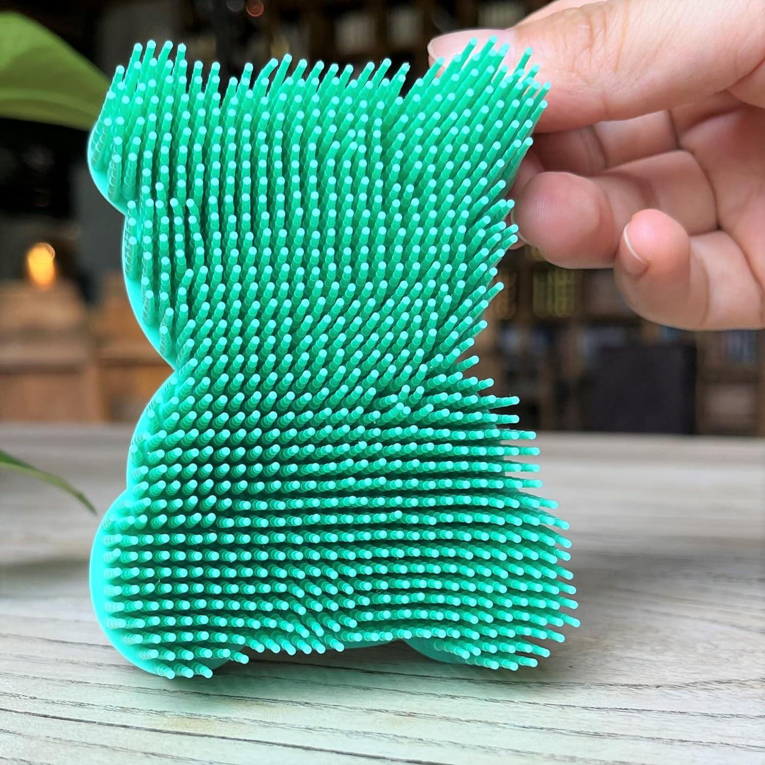 Premium Sensory Brush for Kids or Autism,Soft Silicone Body Scrubber,2 in 1 Sensory Room Occupational Therapy Sensory Brushes,Silicone Loofah,Pets Shower Brush Bath Brush Shampoo Brush(Whale-Teal)