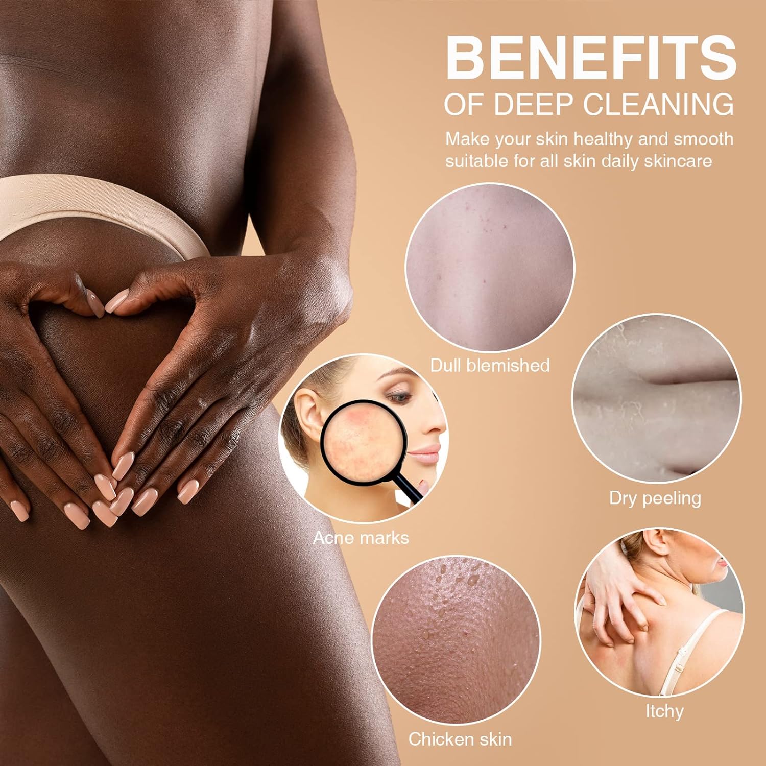 UJFQBH 3 Pieces African Bath Sponge African Net Long Net Bath Sponge Exfoliating Shower Body Scrubber Back Scrubber Skin Smoother,Great for Daily Use (Pink,Yellow,Purple)