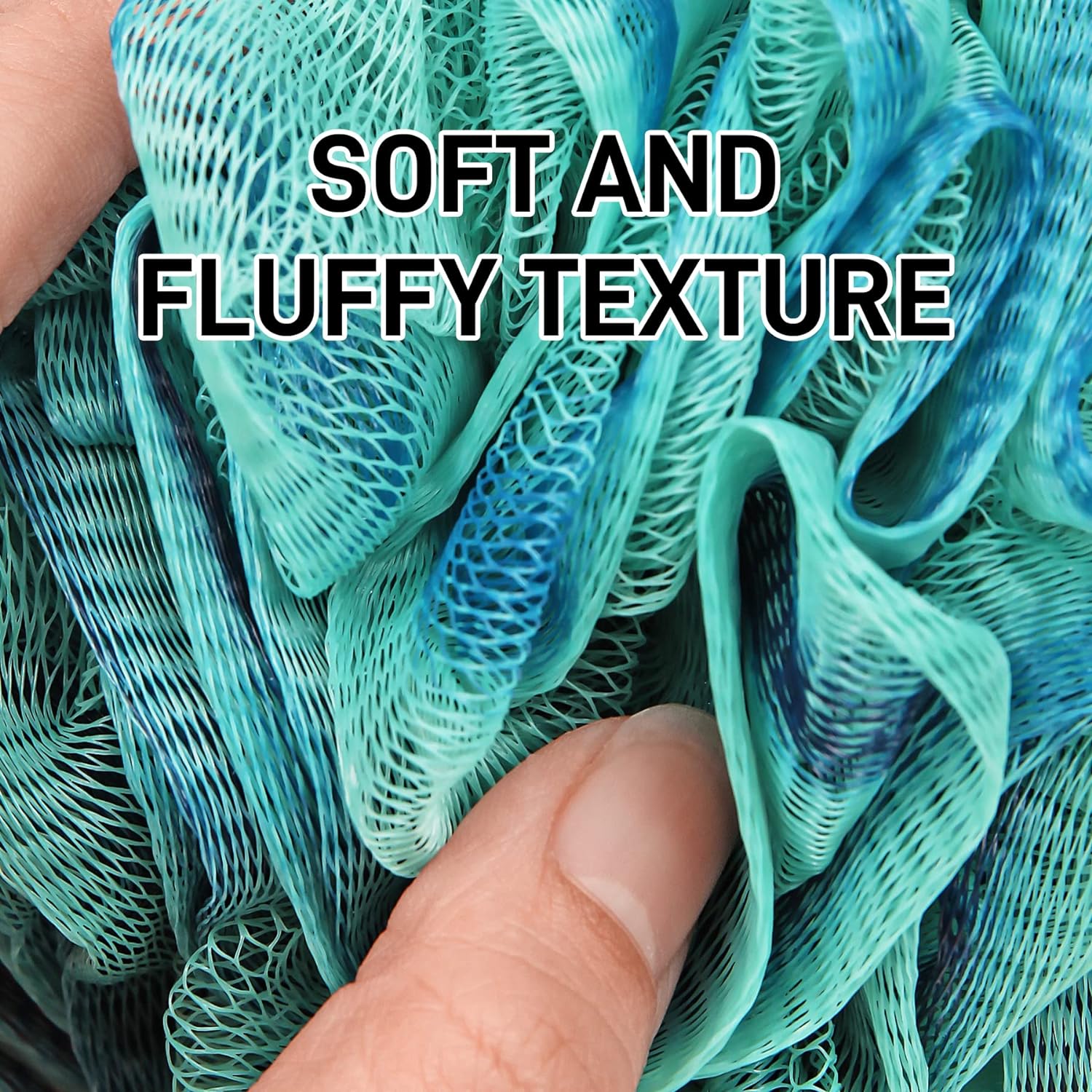 Shower Loofah Bath Sponge 75g - 4 Pack Large Soft Nylon Mesh Puff for Men, Loofah Shower Exfoliating Scrubber Pouf, Full Cleanse, Beauty Bathing Accessories