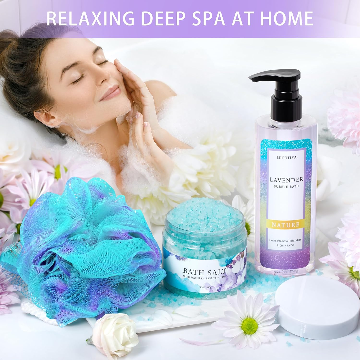 Gifts Baskets for Women,Relaxing Spa Gift Basket Set,Christmas Gifts for Women,Gifts Idea for Mom,Girlfriend,Sister,Wife,Teacher,12pcs Lavender Care Package Gift Set,Birthday Gifts Basket for Women