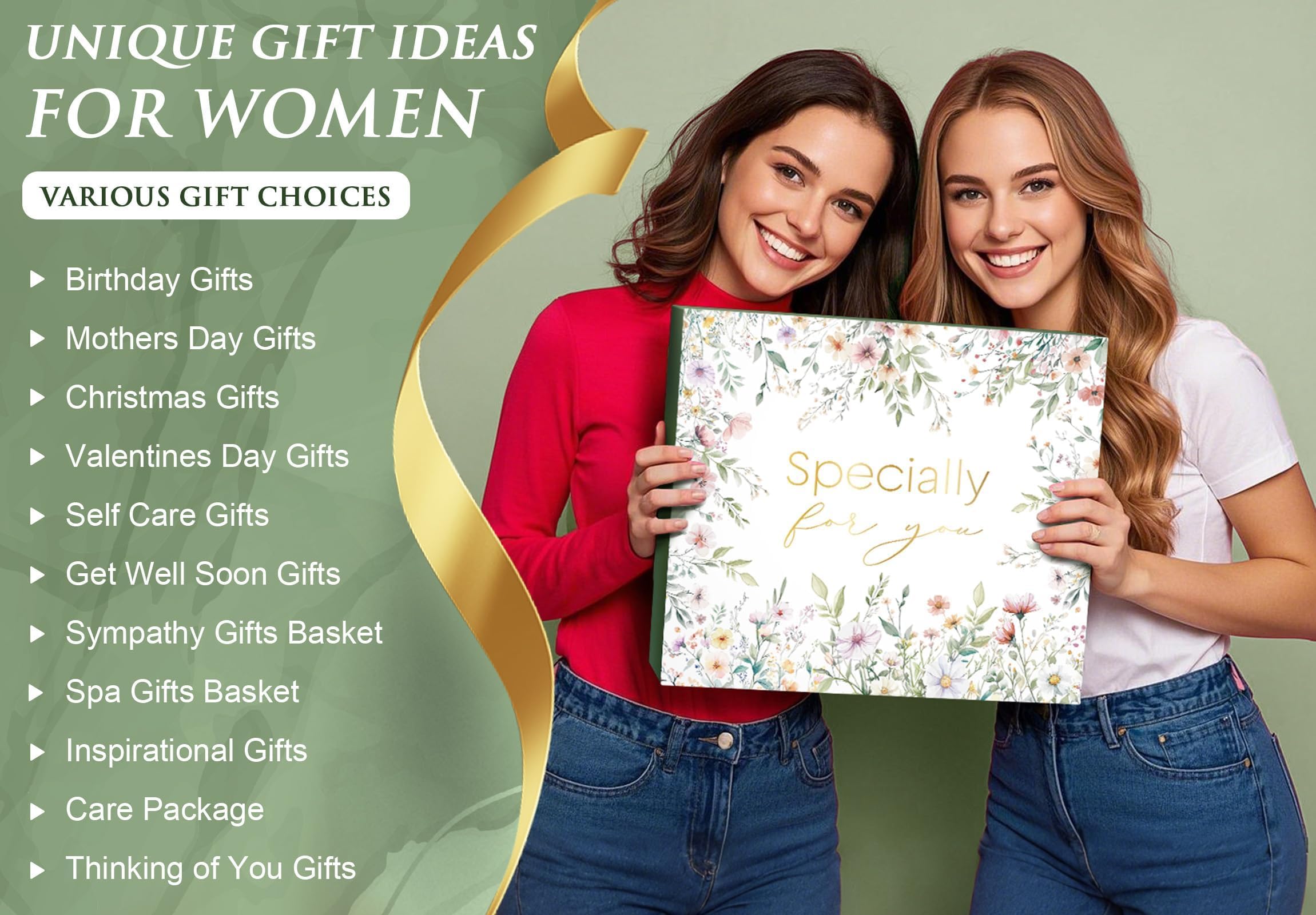 HOAI 22 Self Care Gifts for Women Get Well Soon Gifts, Birthday Gifts for Women Care Package, Sympathy Gift Baskets Spa Gifts Set, Thinking of You Inspirational Christmas Gifts for Mom Her Friend Sister Wife .)