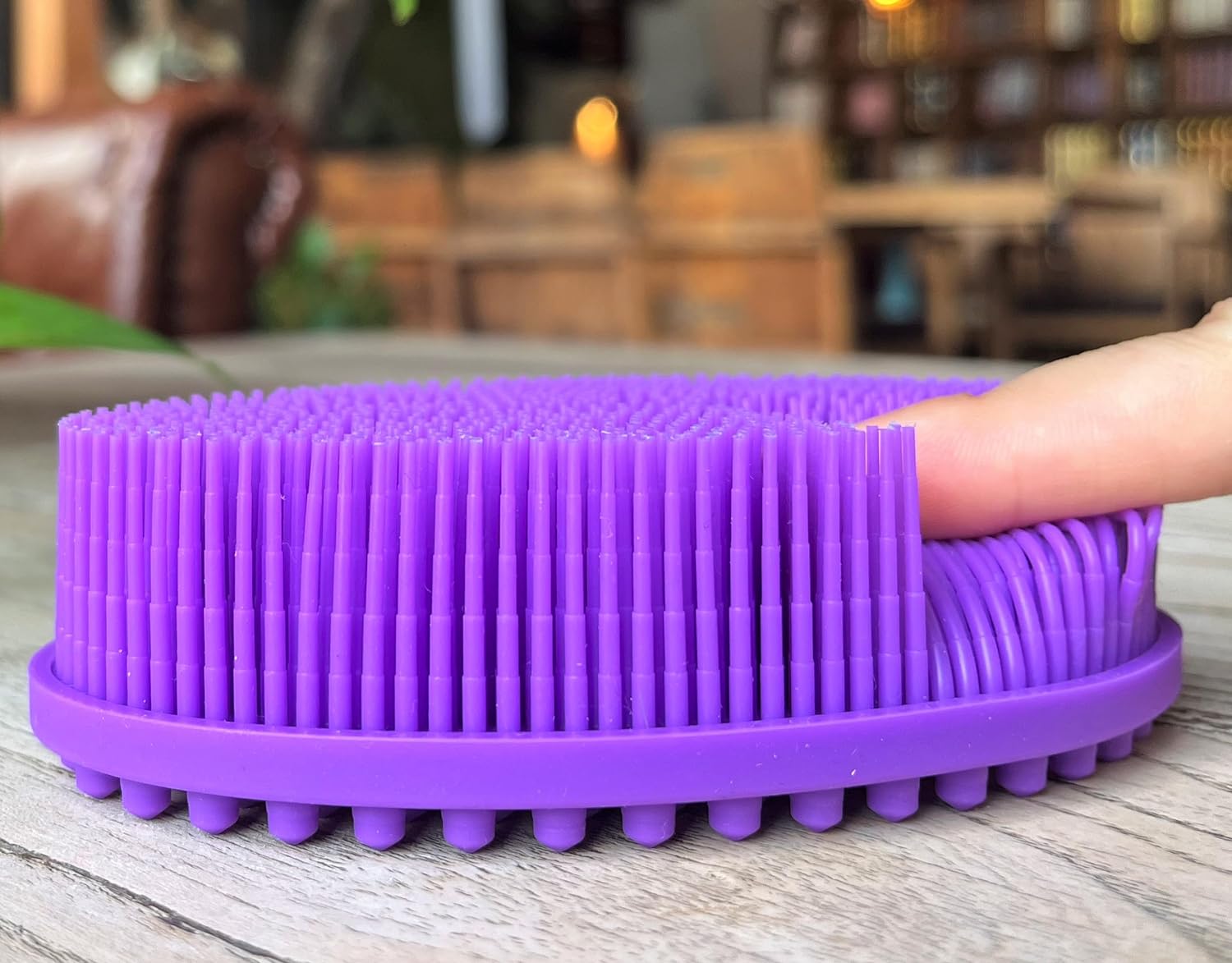 Premium Sensory Brush for Kids or Autism,Soft Silicone Body Scrubber,2 in 1 Sensory Room Occupational Therapy Sensory Brushes,Silicone Loofah,Pets Shower Brush Bath Brush Shampoo Brush(Whale-Teal)