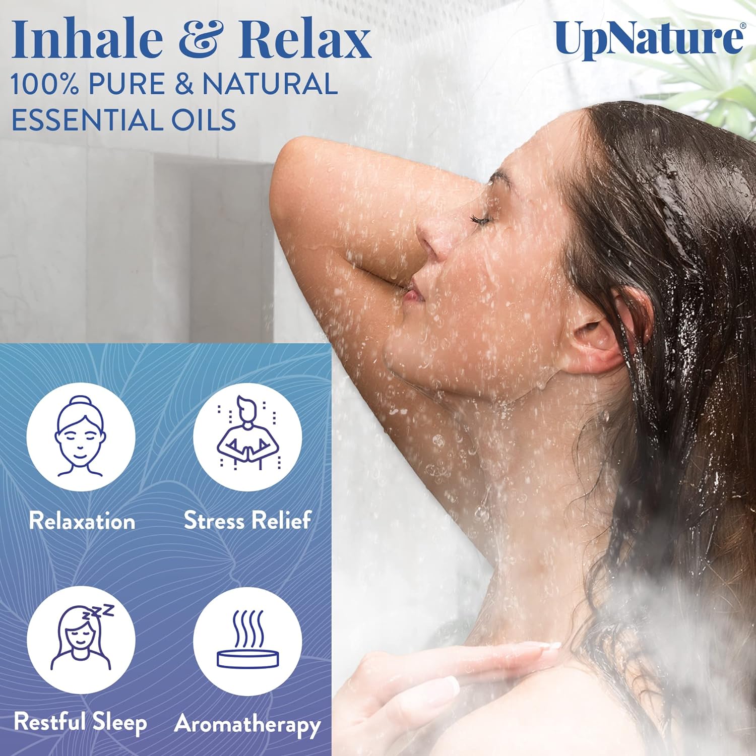 UpNature Shower Steamers Aromatherapy, Calm 12pcs - Lavender Shower Steamer Restore Relaxation, Essential Oil Lavender Shower Bath Bombs Tablets for Stress Relief, Self Care Gifts for Women & Men