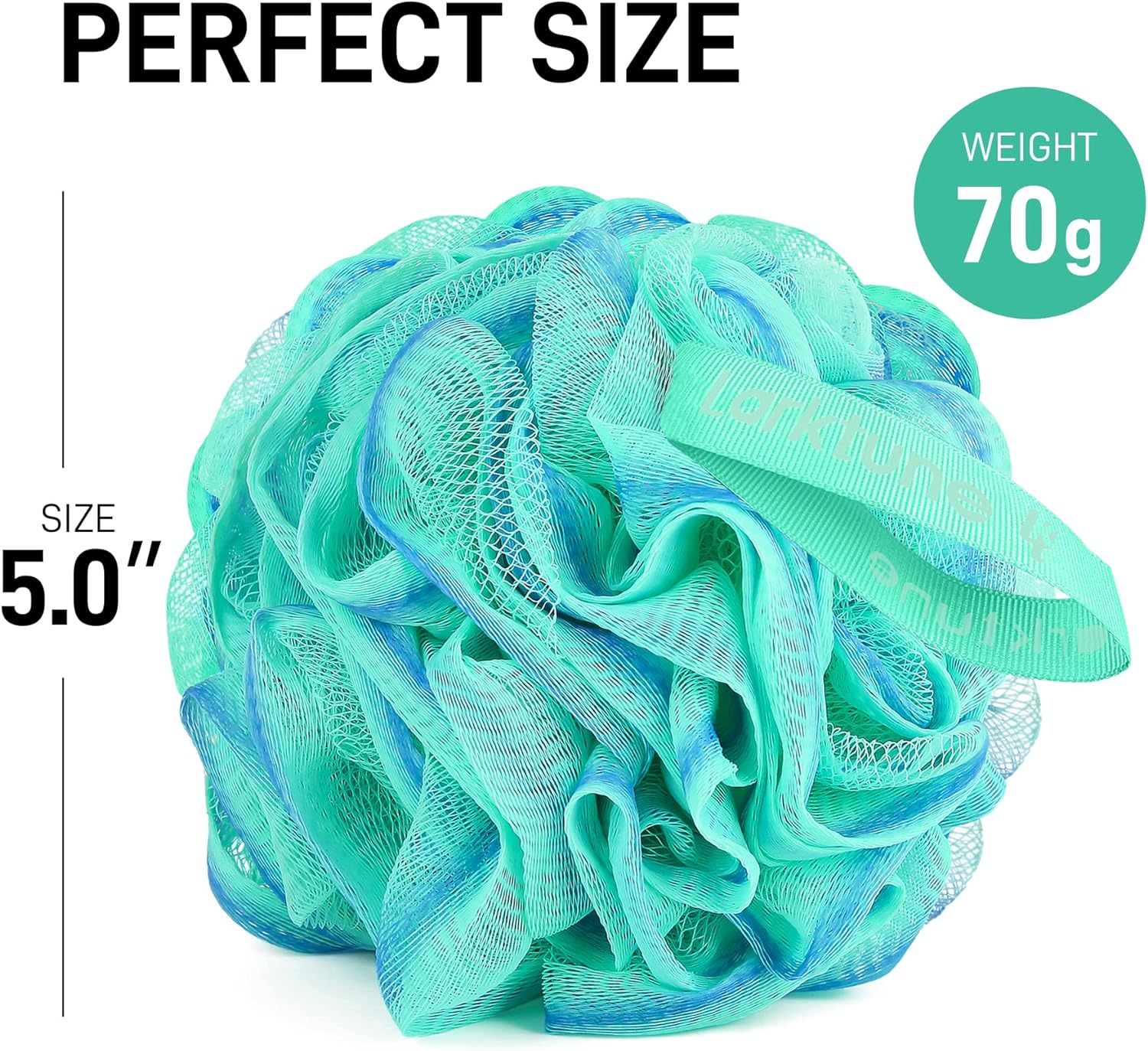 Shower Loofah Bath Sponge 75g - 4 Pack Large Soft Nylon Mesh Puff for Men, Loofah Shower Exfoliating Scrubber Pouf, Full Cleanse, Beauty Bathing Accessories