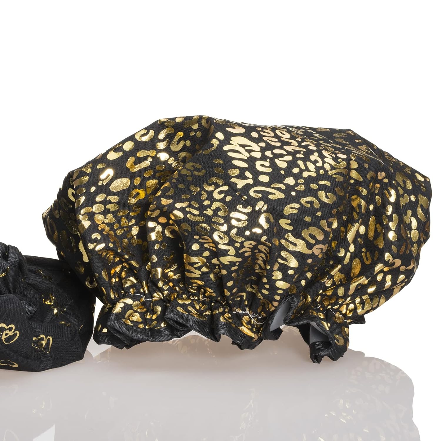 Qeuly 2 Pack Waterproof Shower Cap, Reusable Shower Cap for Women, Elastic Bathing Shower Hat Double Layers Bathing Hair Cap PEVA Lined Shower Hair Bath Cap (Pink)